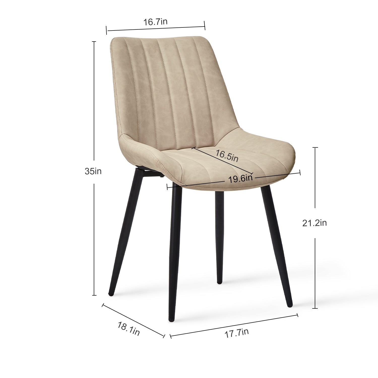 Clair Faux Leather Dining Chairs-4
