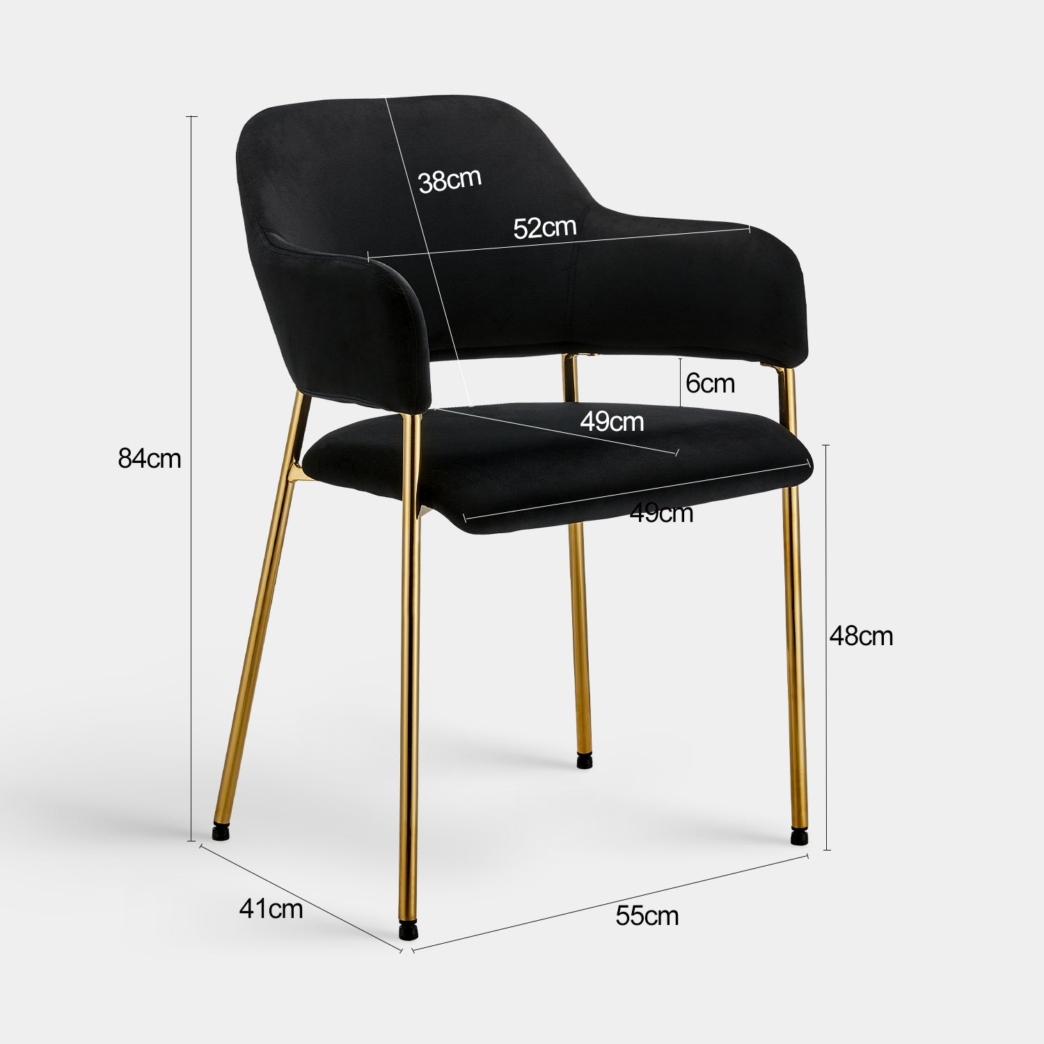 Lukka Velvet Dining Chairs [Set of 2]-3