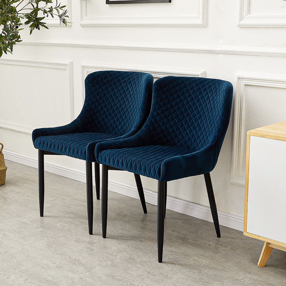 Dundas Velvet Dining Chairs [Set of 2]-3