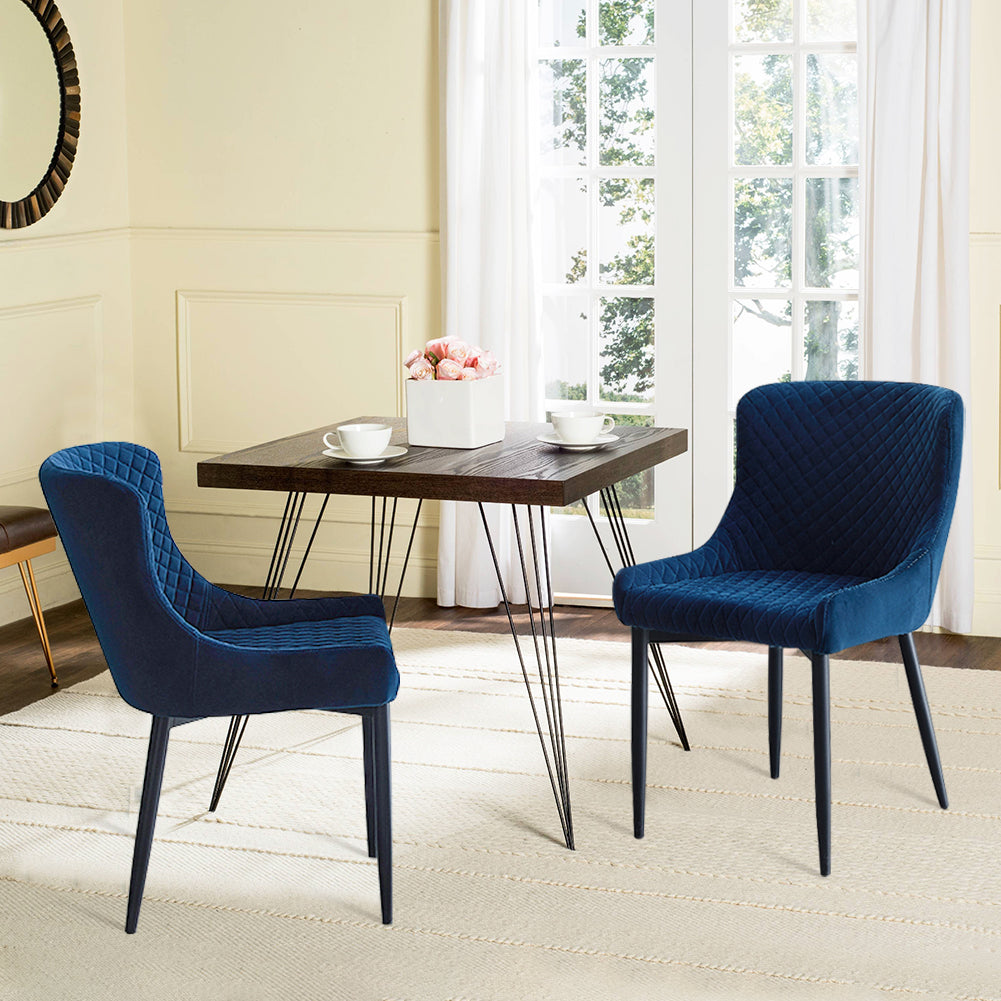Dundas Velvet Dining Chairs [Set of 2]-2