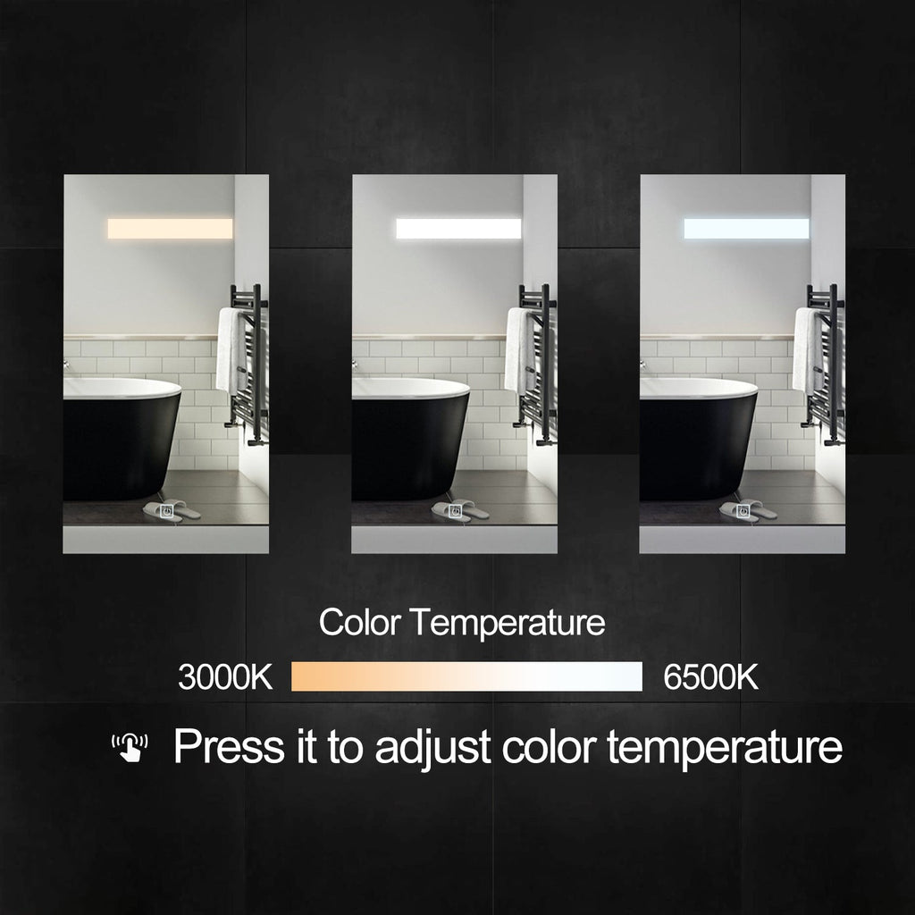 Othello Bathroom Mirror Cabinet with Lights[1 Door+3 Shelves]-1