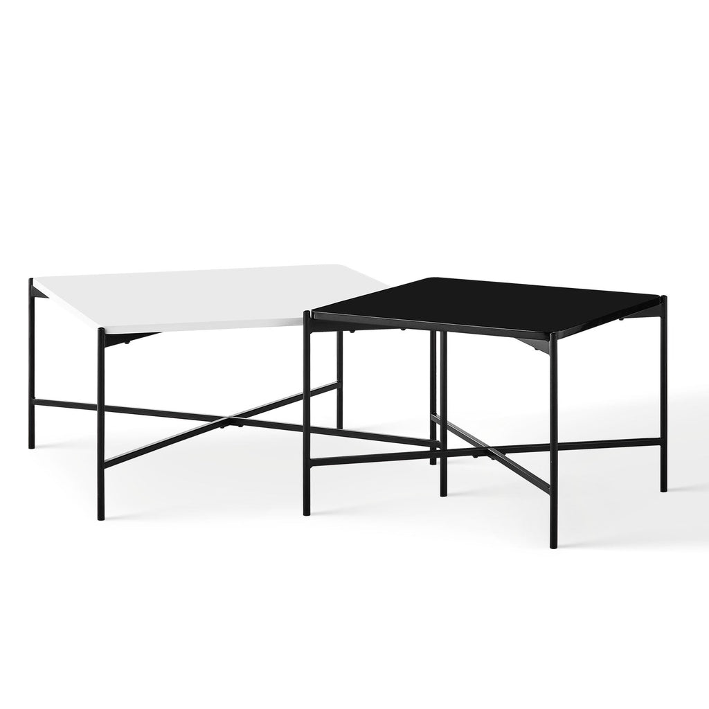 Arol 2-Piece High Gloss Square Nesting Coffee Table Set-4