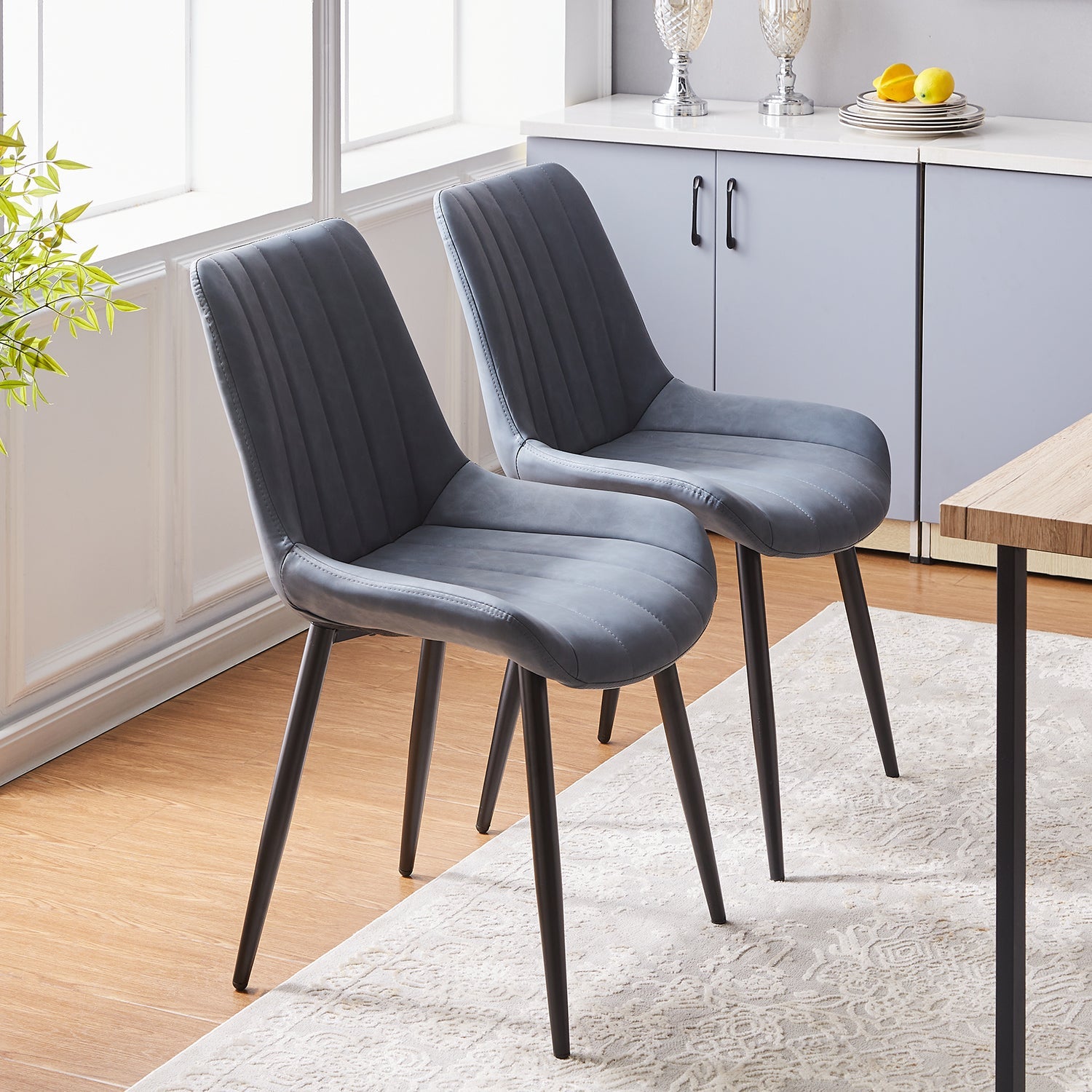 Clair Faux Leather Dining Chairs-5