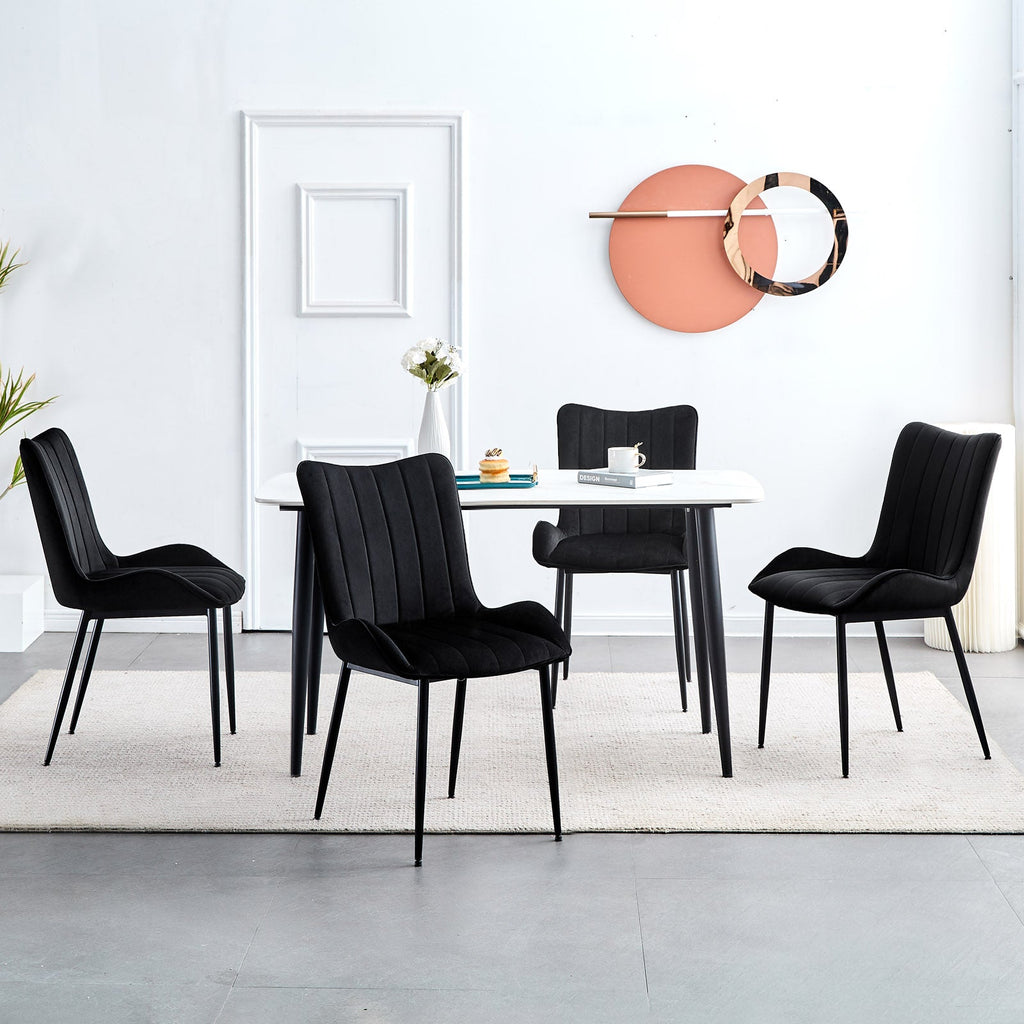 Myra Velvet Dining Chairs [Set of 2]-2