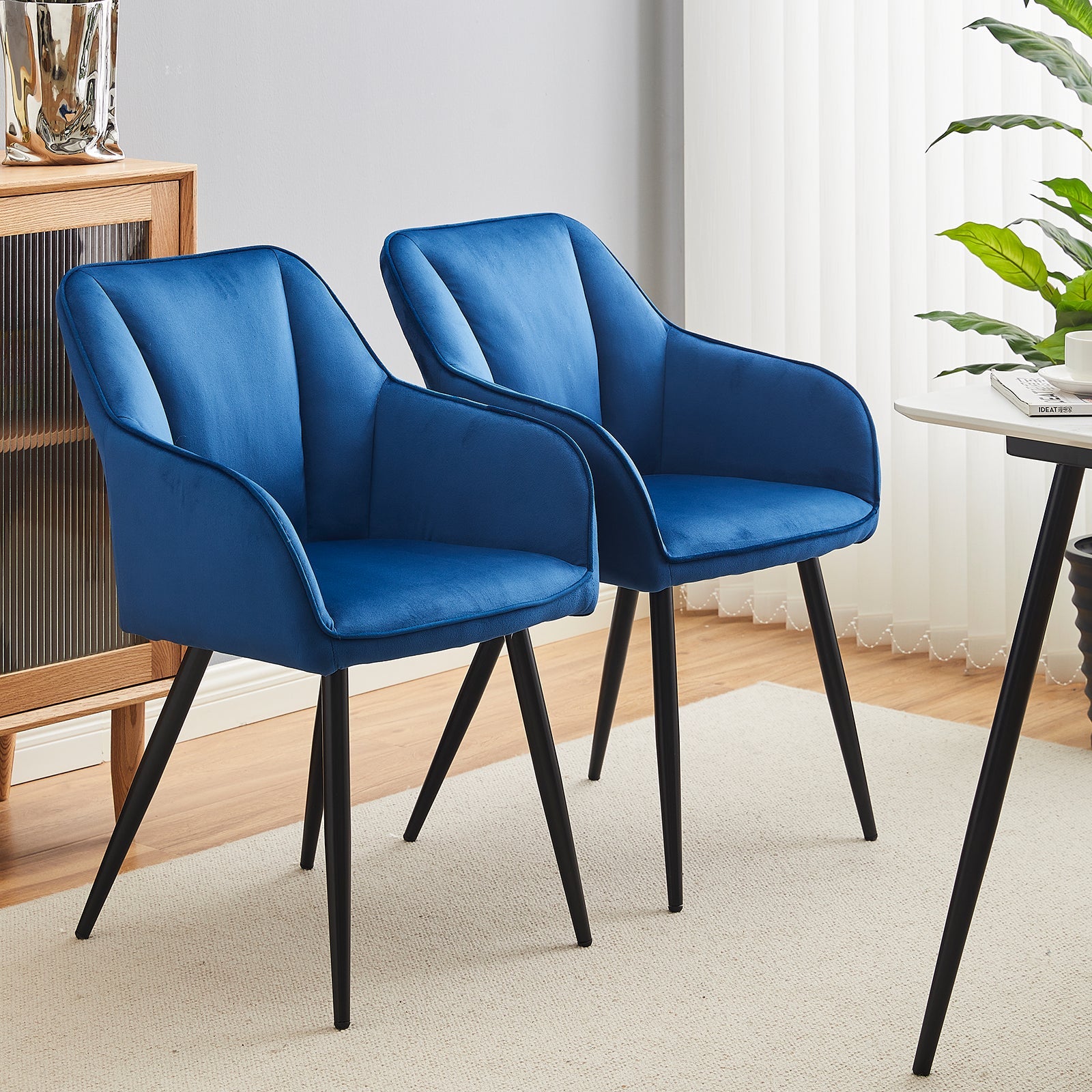 Earven Velvet Dining Chairs [Set of 2]-6