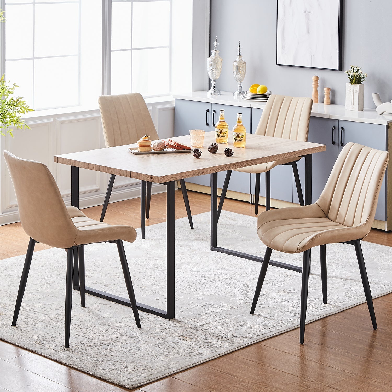 Clair Faux Leather Dining Chairs-3