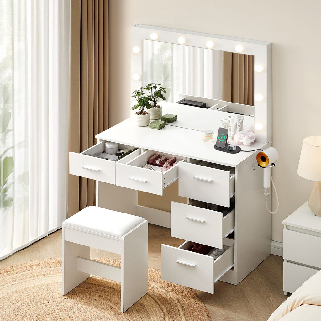 Hollywood Dressing Table Set [with Charging Station]-3