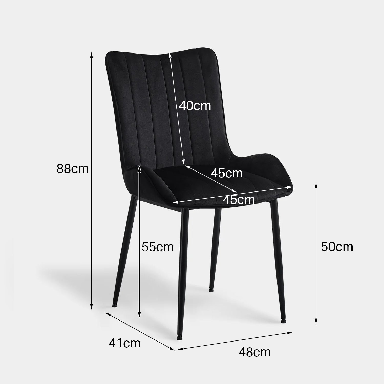 Myra Velvet Dining Chairs [Set of 2]-3