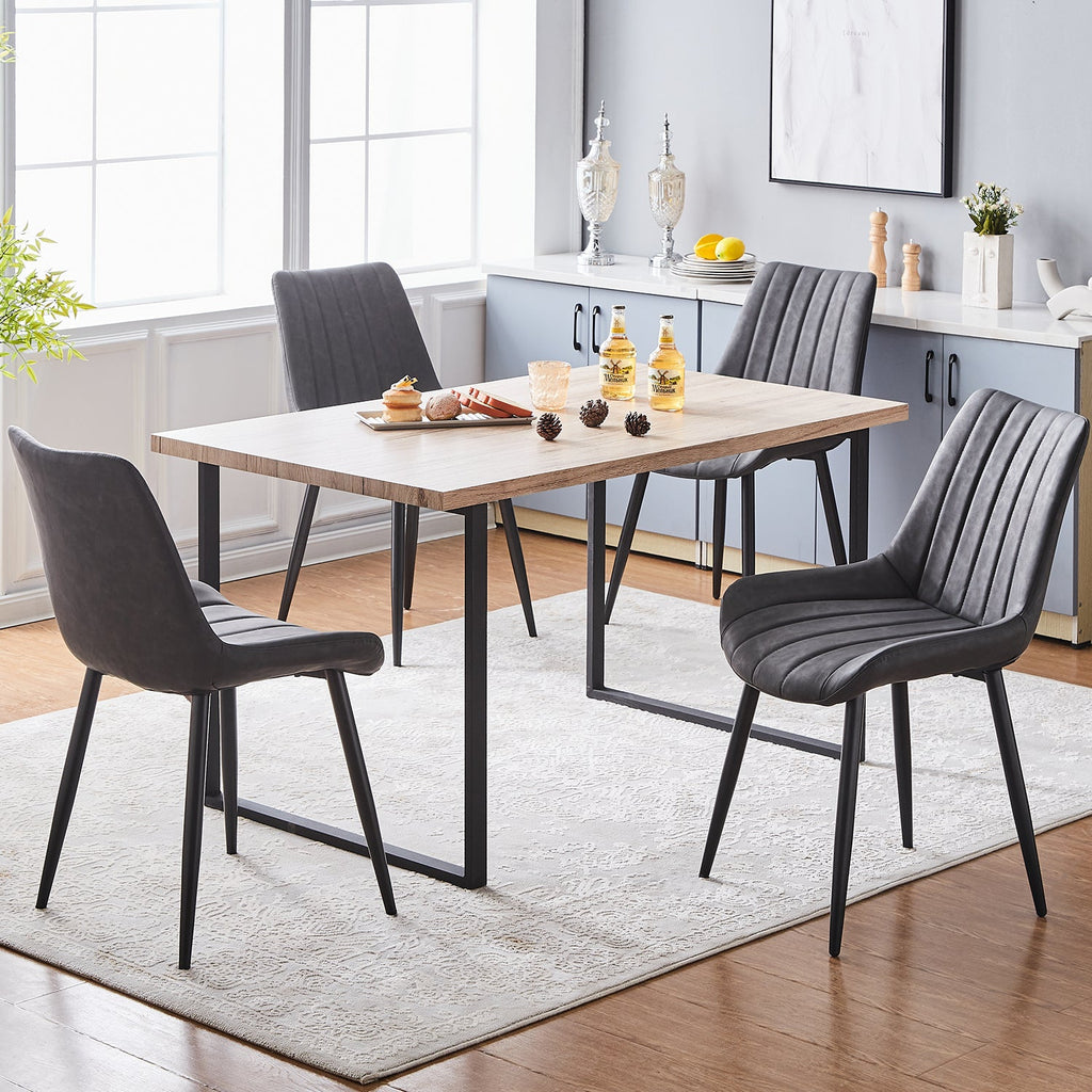 Clair Faux Leather Dining Chairs-2