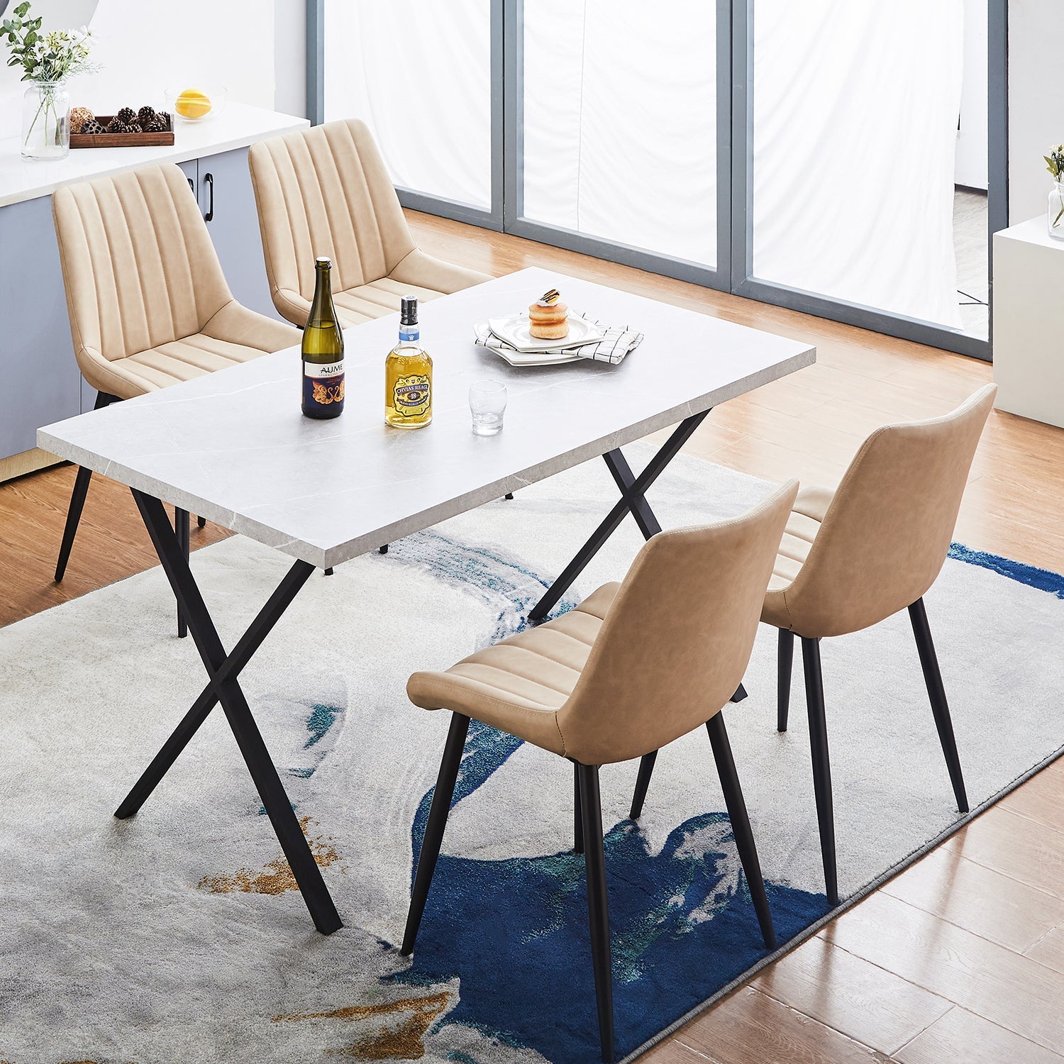 Clair Faux Leather Dining Chairs-2