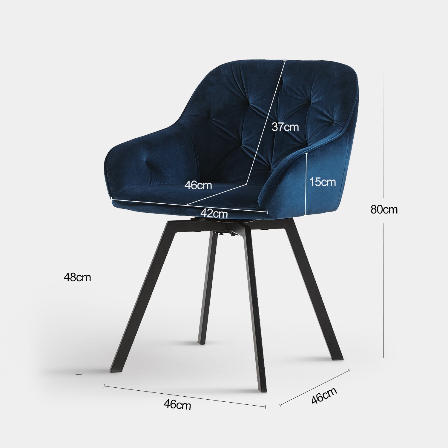 Garvies Velvet Swivel Dining Chairs-4