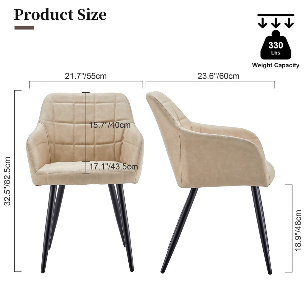 Bloor Faux Leather Dining Chairs [Set of 2]-3