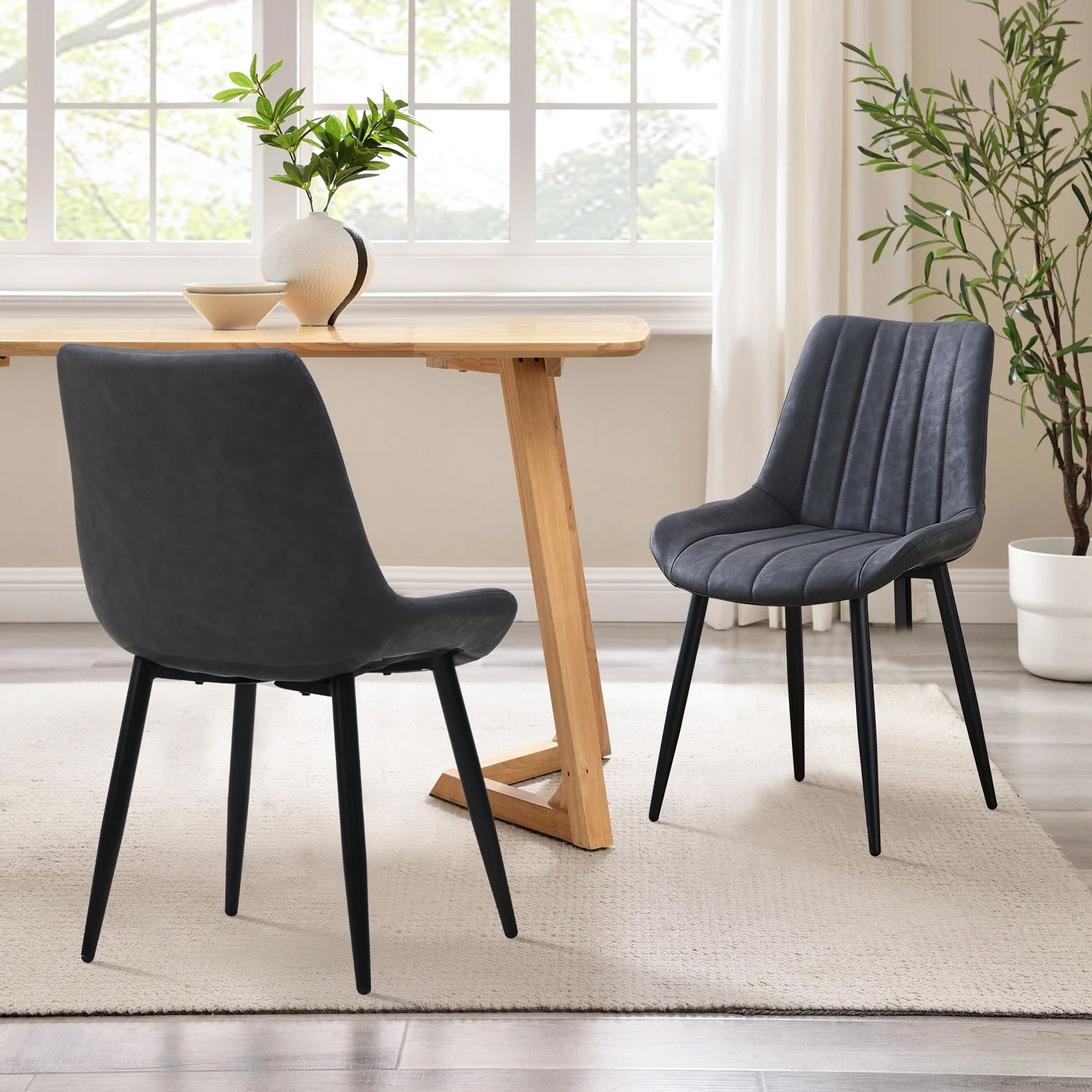 Clair Faux Leather Dining Chairs-0