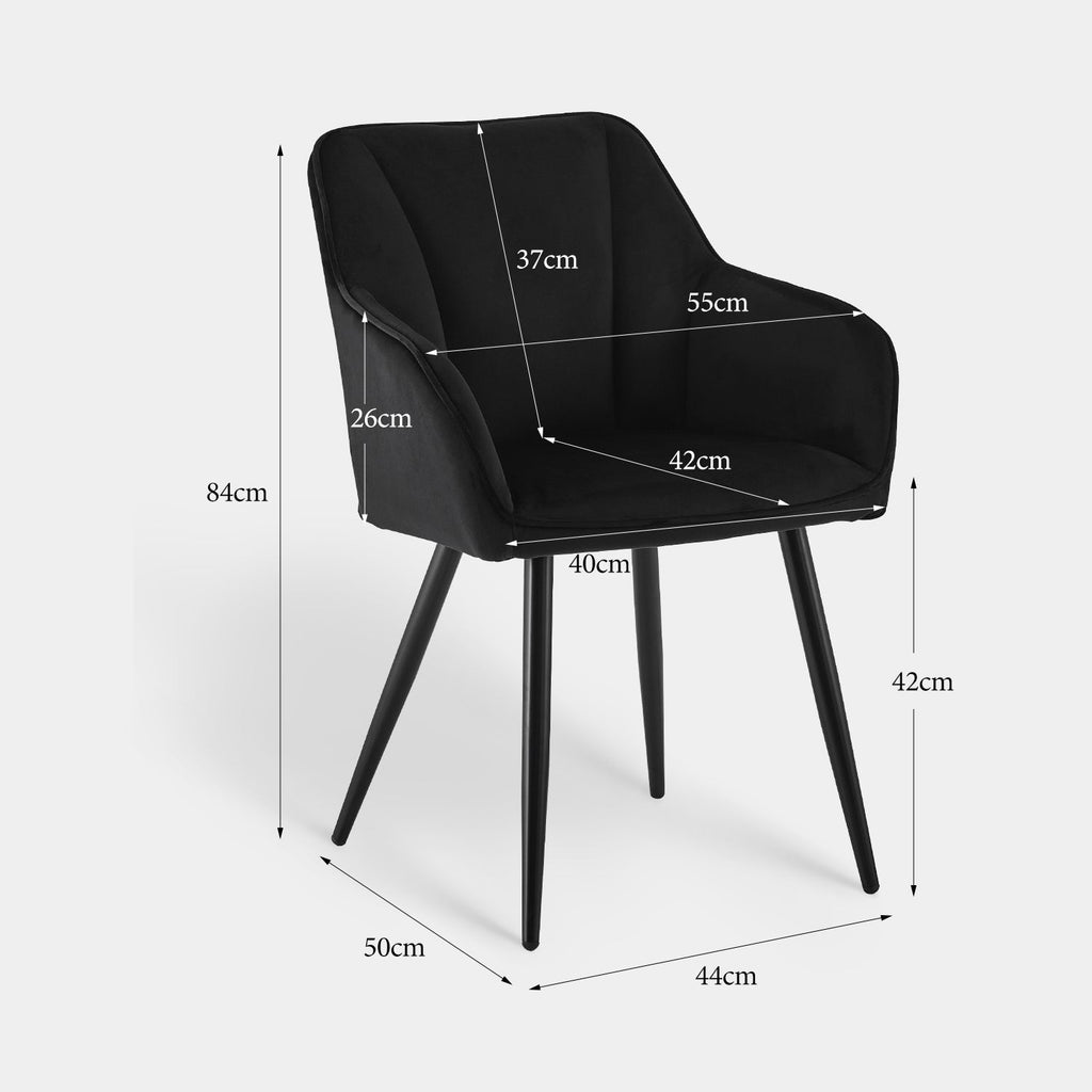 Earven Velvet Dining Chairs [Set of 2]-3