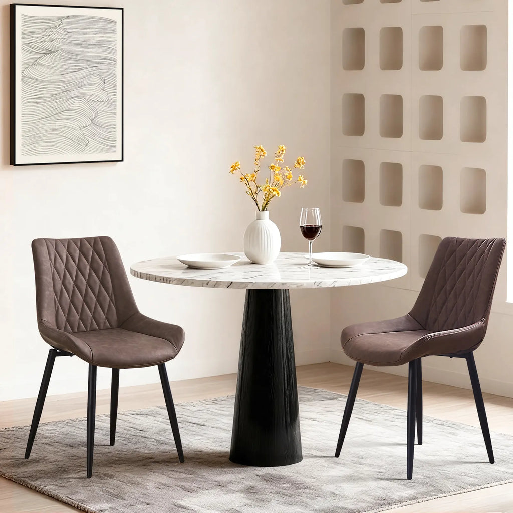 Carl Faux Leather Dining Chairs-5