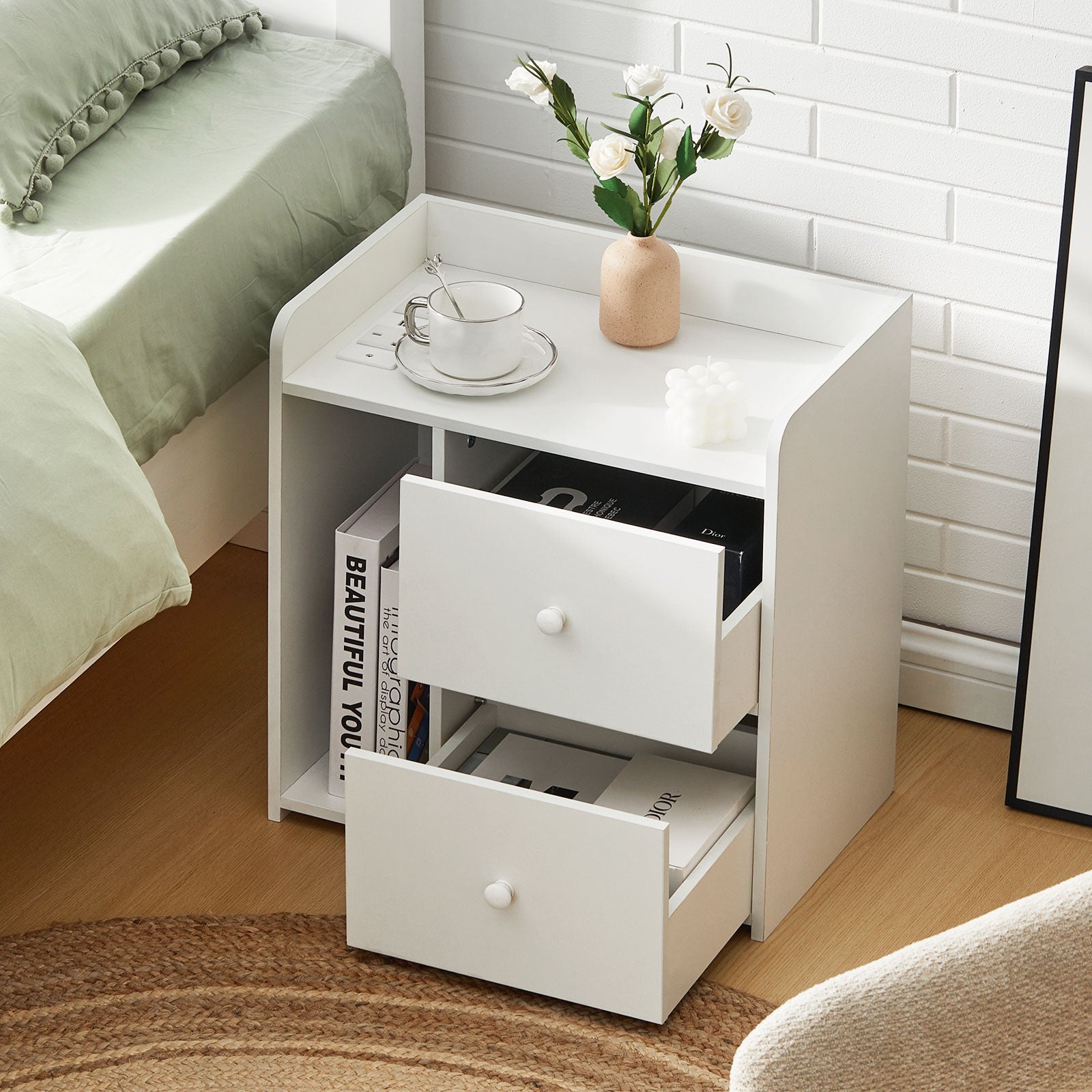 Carrelli Smart Bedside Table [RGB LED Lights]-2