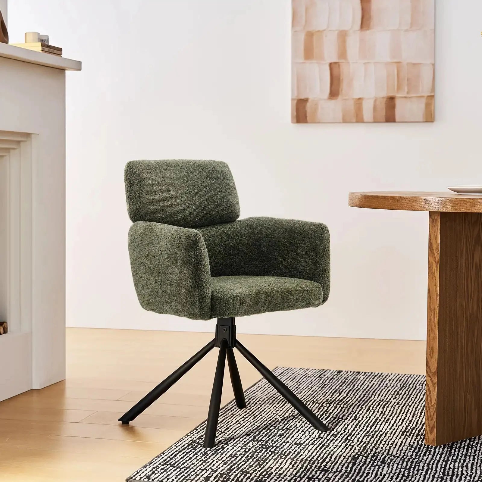 Castoro Chenille Swivel Chair-0