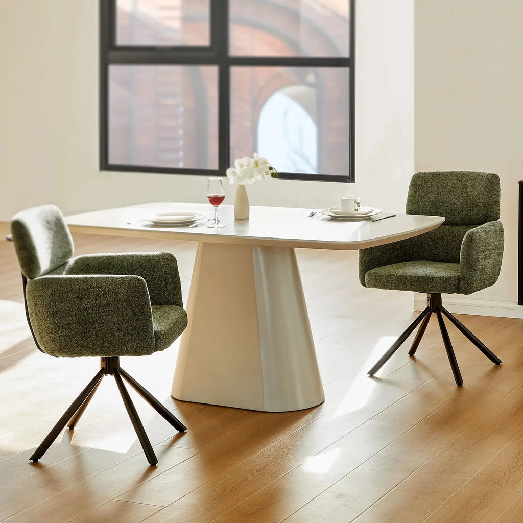 Castoro Chenille Swivel Chair-1