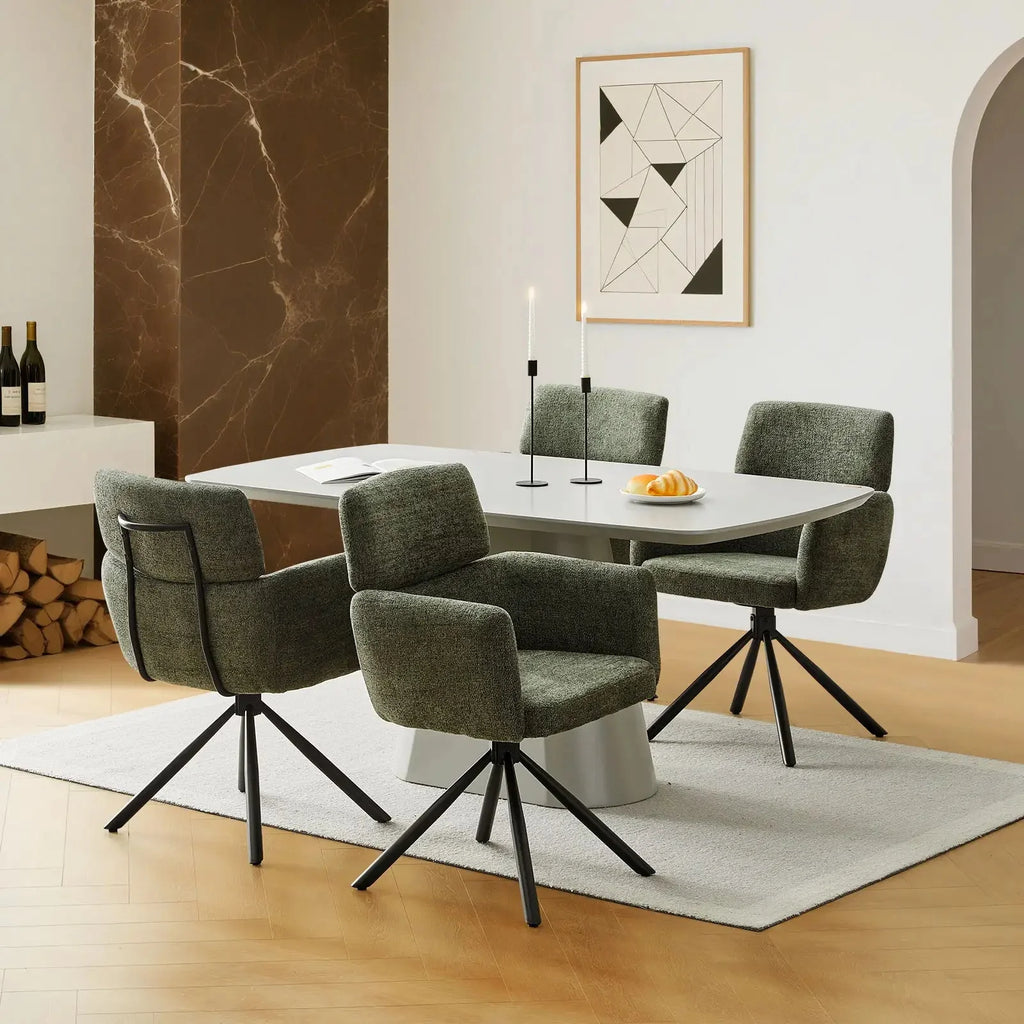 Castoro Chenille Swivel Chair-2