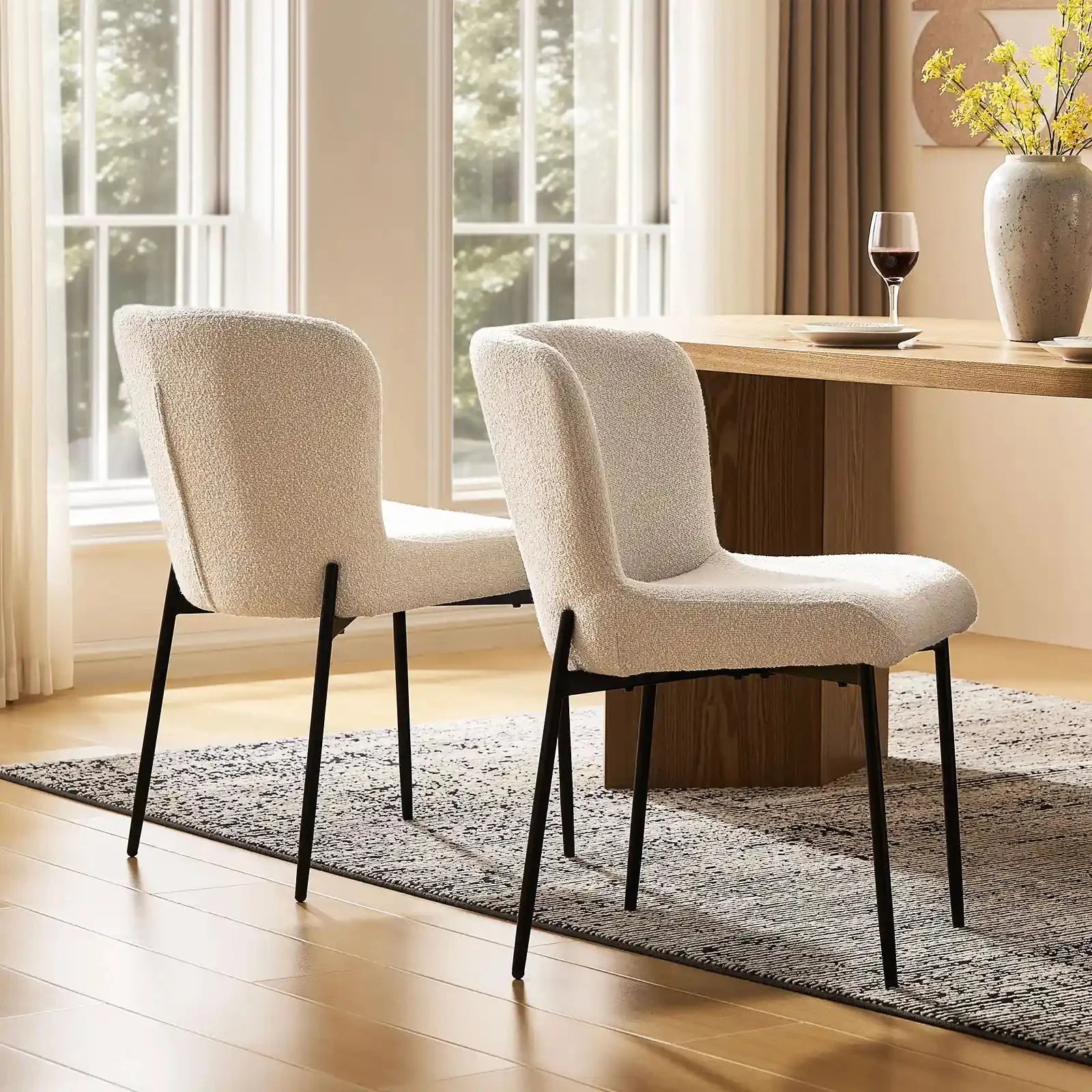 Celeste Boucle Dining Chair-2