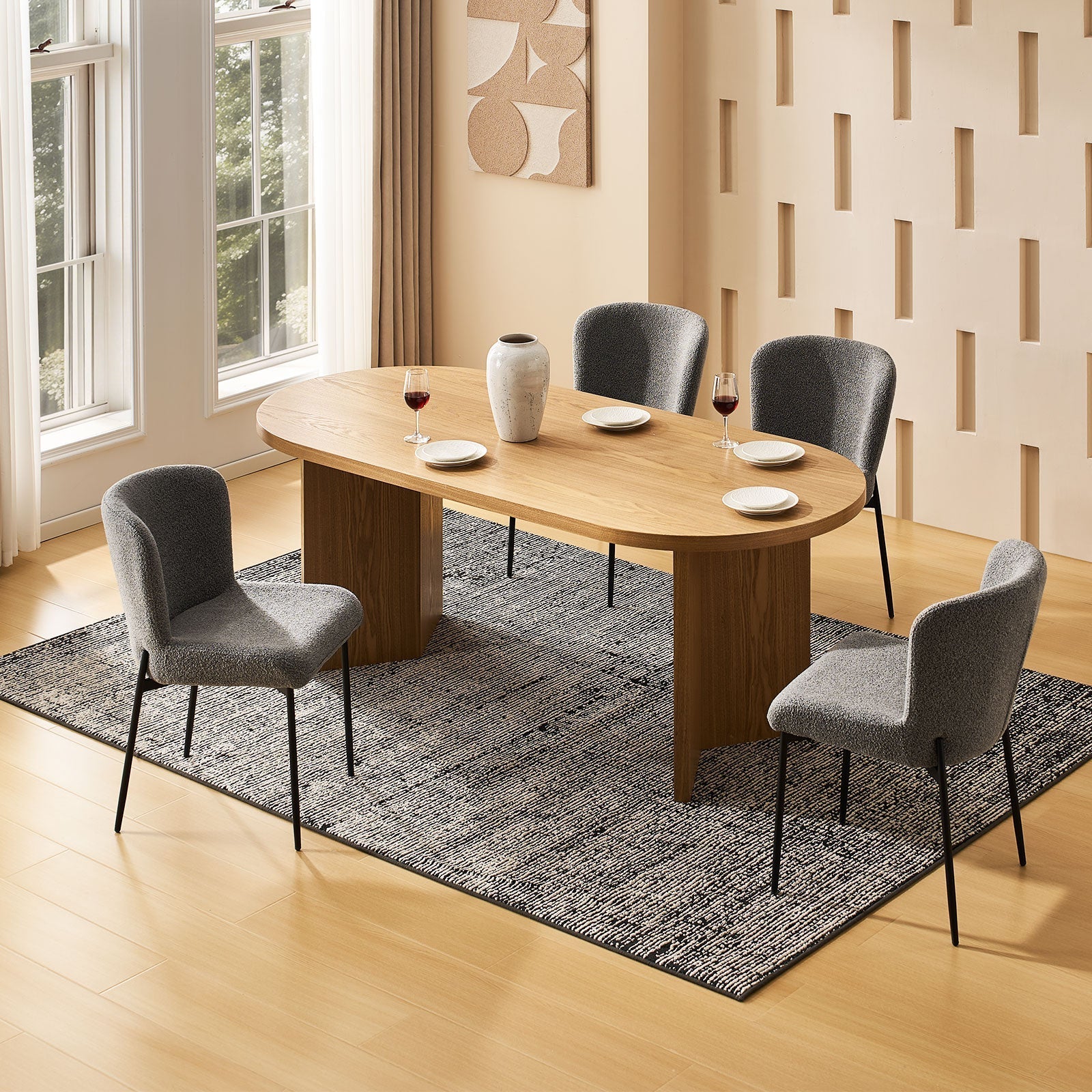 Celeste Boucle Dining Chair-6