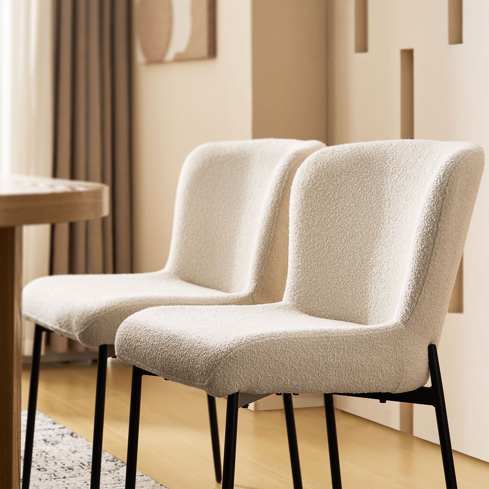 Celeste Boucle Dining Chair-1