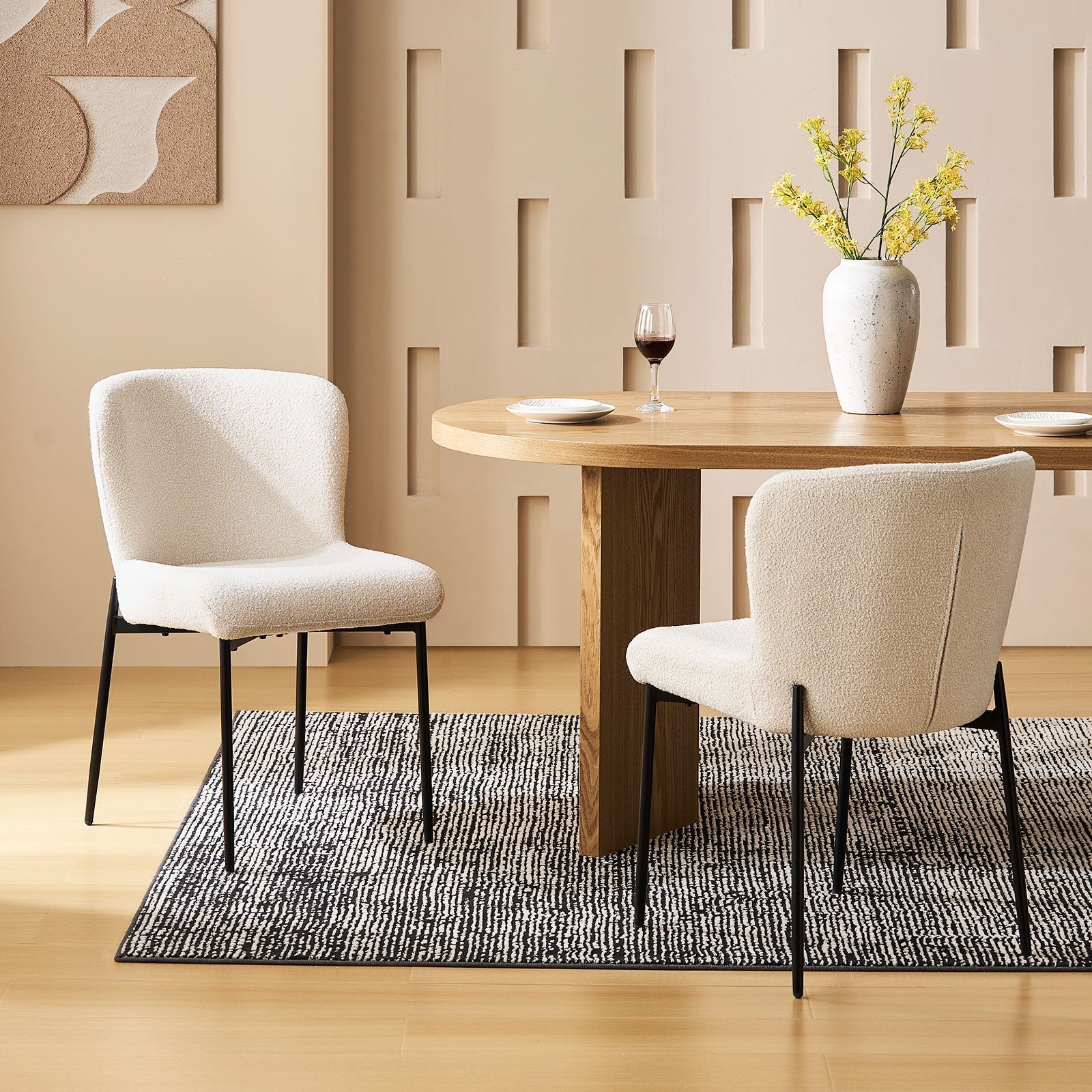 Celeste Boucle Dining Chair-0