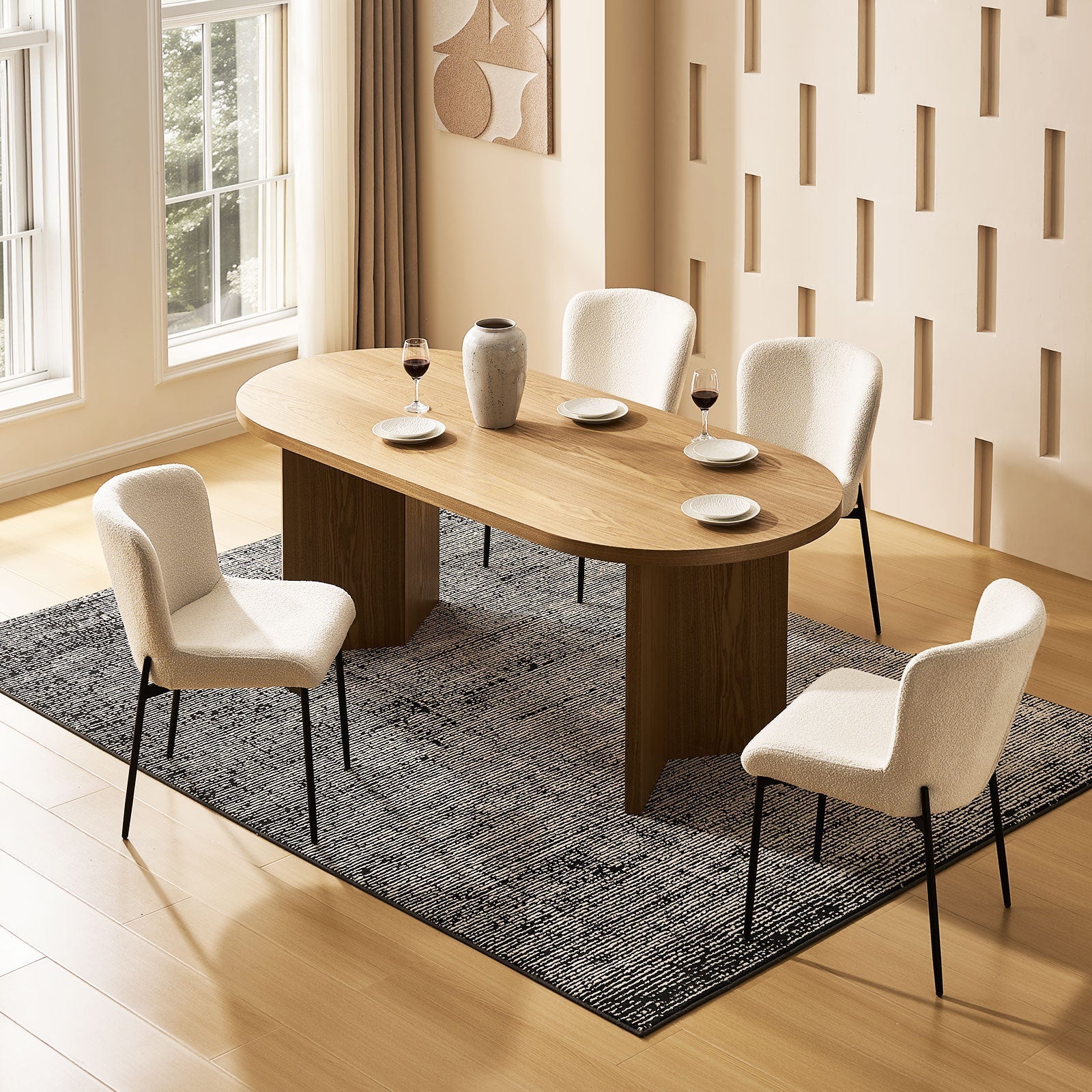 Celeste Boucle Dining Chair-3