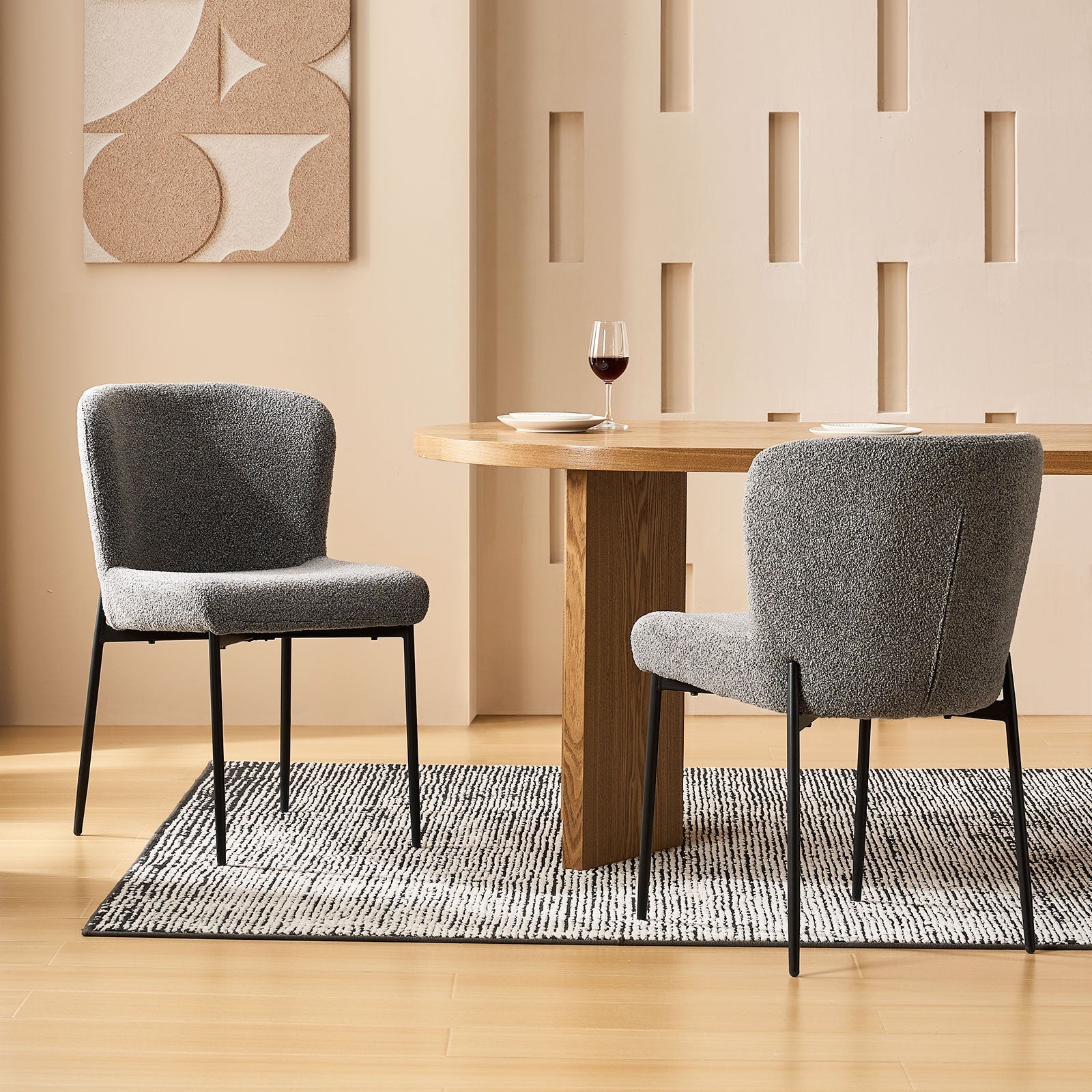 Celeste Boucle Dining Chair-5