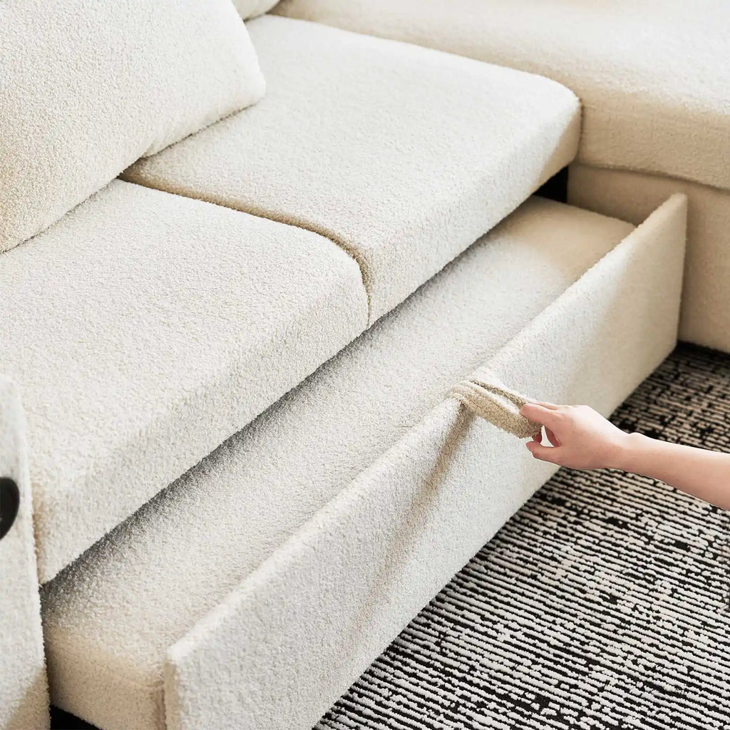 Clarkson 3-Seater Boucle Sofa Bed-3
