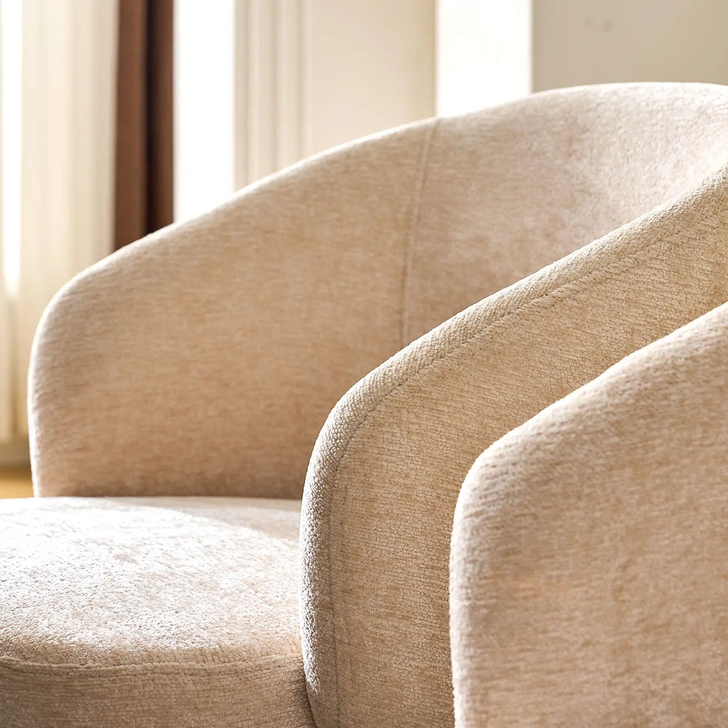 Cleo Cream Swivel Desk Chair
