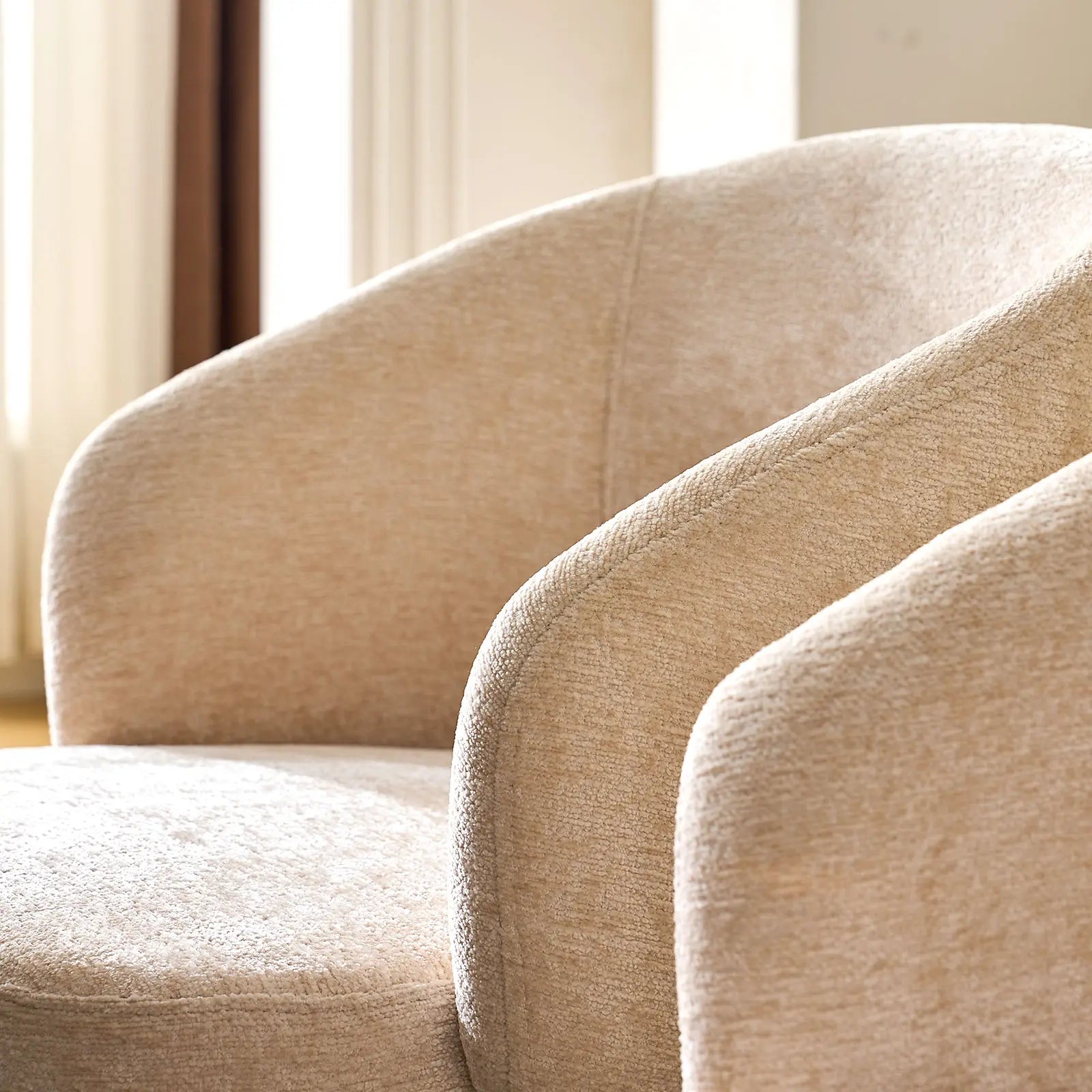 Cleo Cream Swivel Desk Chair