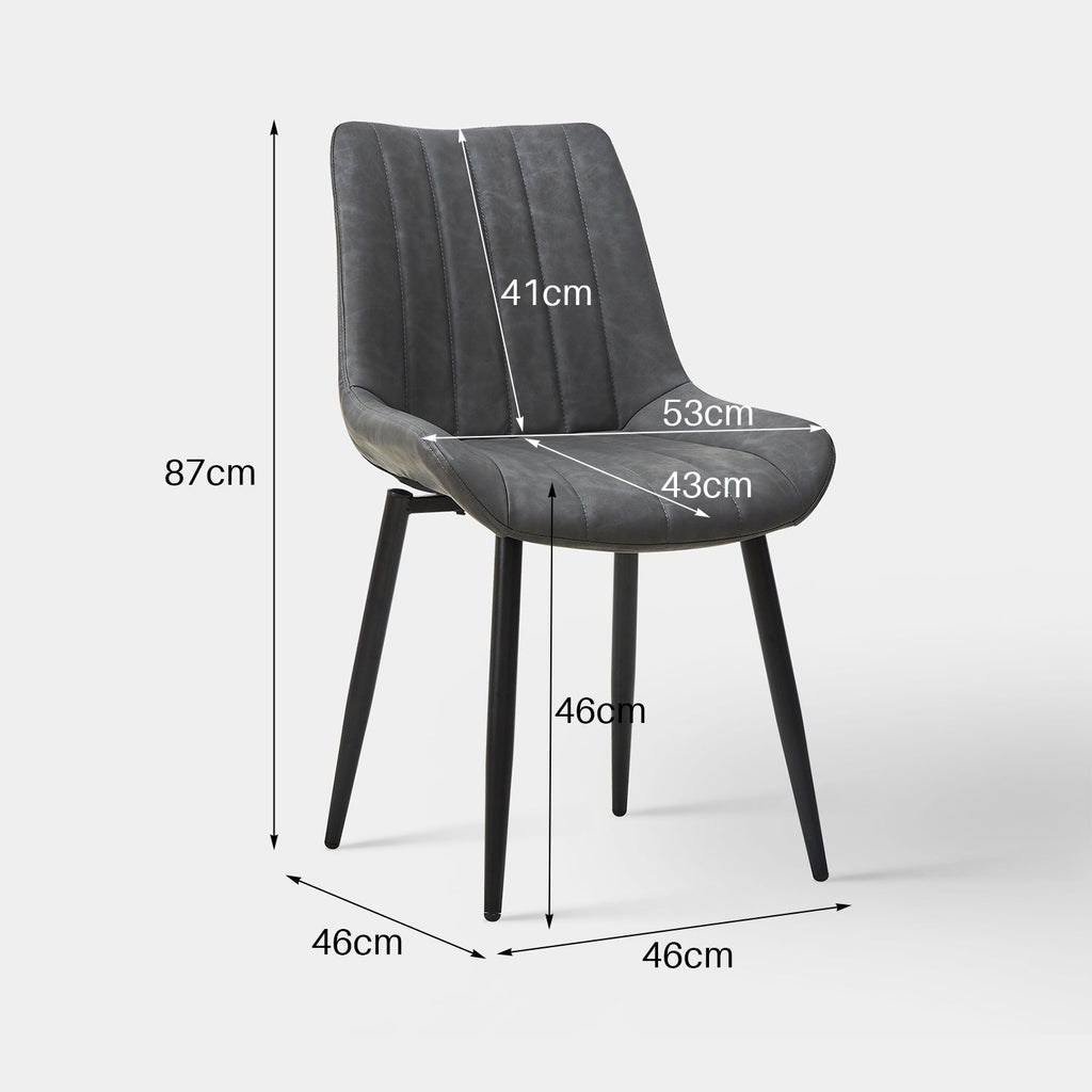 Clair Faux Leather Dining Chairs-4