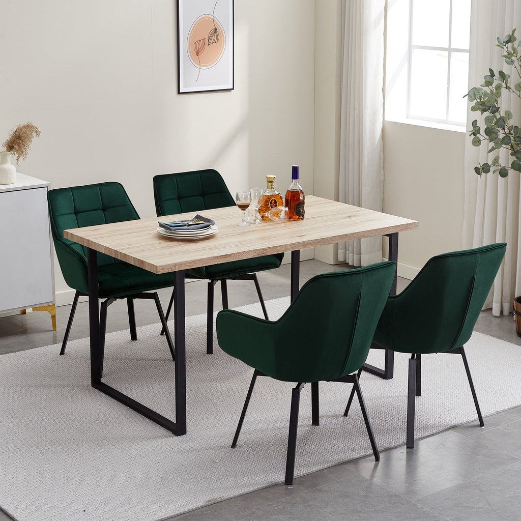 Danyl Velvet Swivel Dining Chair-1
