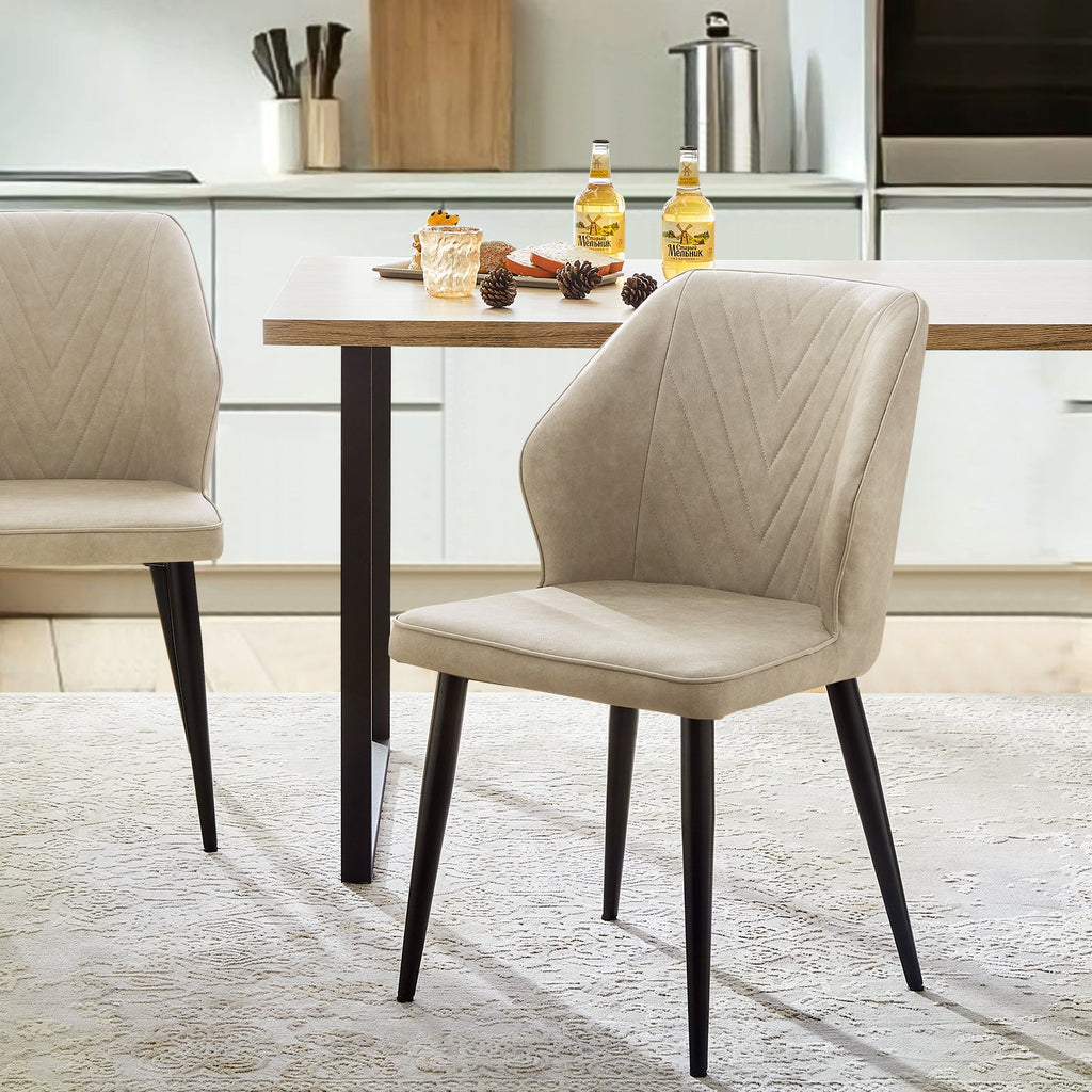 Daviyon Faux Leather Dining Chairs-2