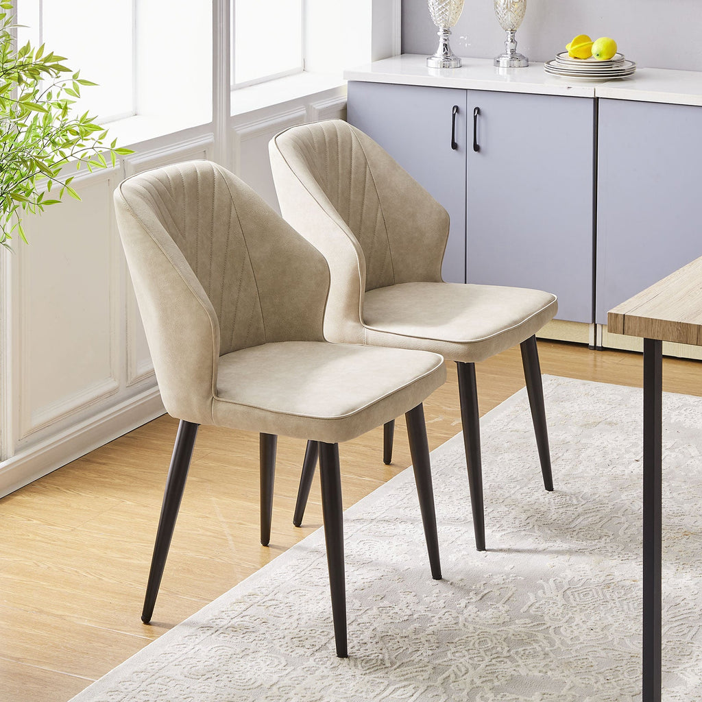 Daviyon Faux Leather Dining Chairs-1