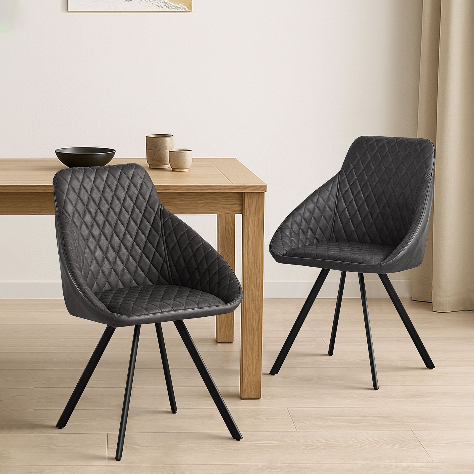 Deluna Faux Leather Dining Chair-5