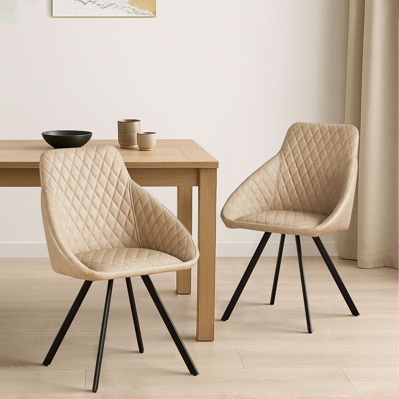 Deluna Faux Leather Dining Chair-4