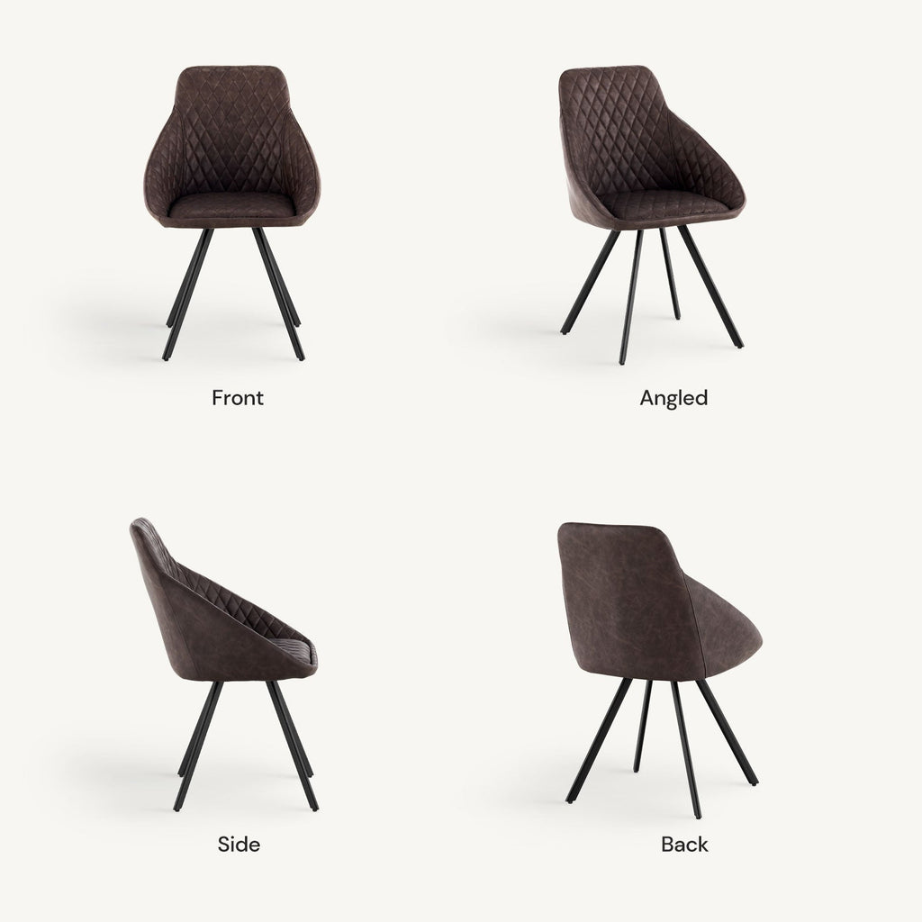 Deluna Faux Leather Dining Chair-2