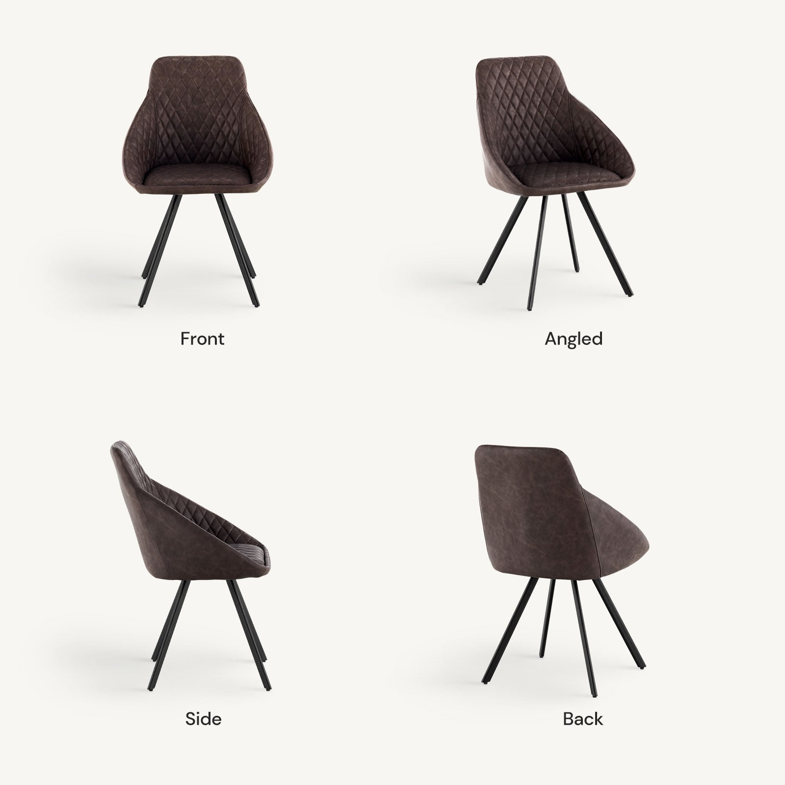 Deluna Faux Leather Dining Chair-2