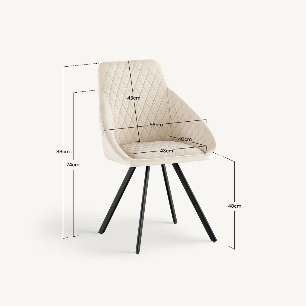 Deluna Velvet Dining Chair-2