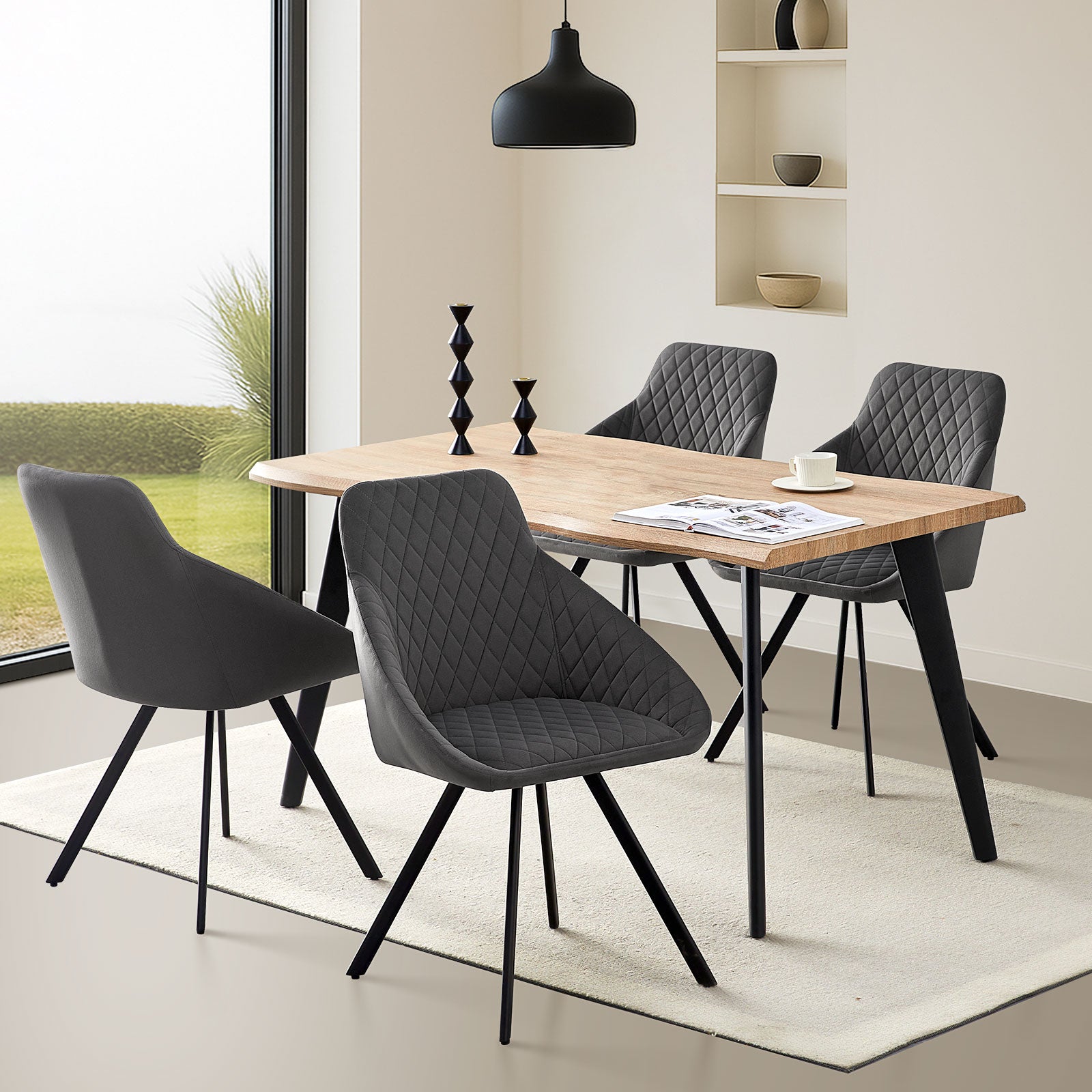 Deluna Velvet Dining Chair-4