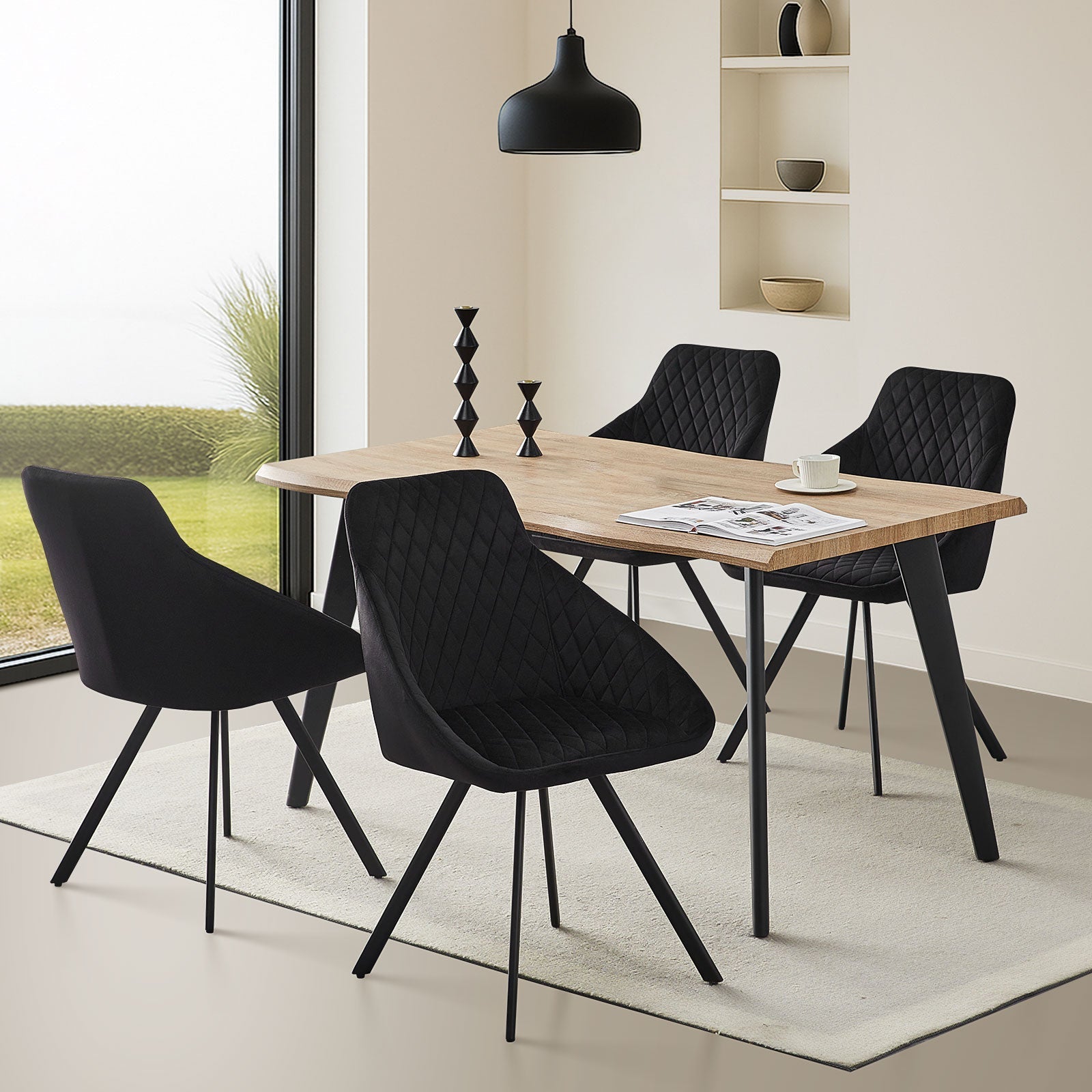 Deluna Velvet Dining Chair-5