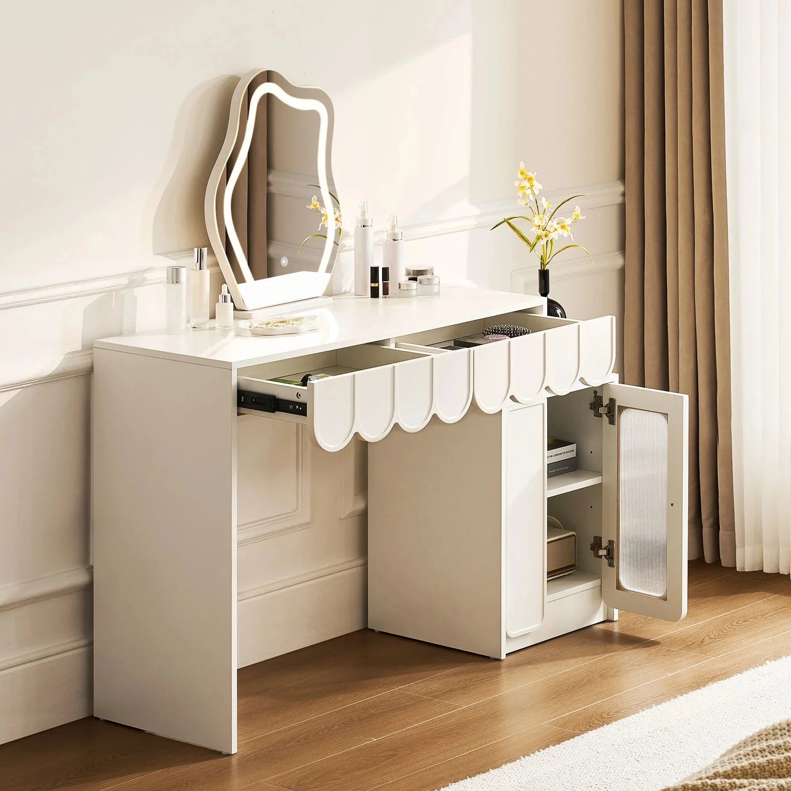 Doris Cloud Mirror Dressing Table-2