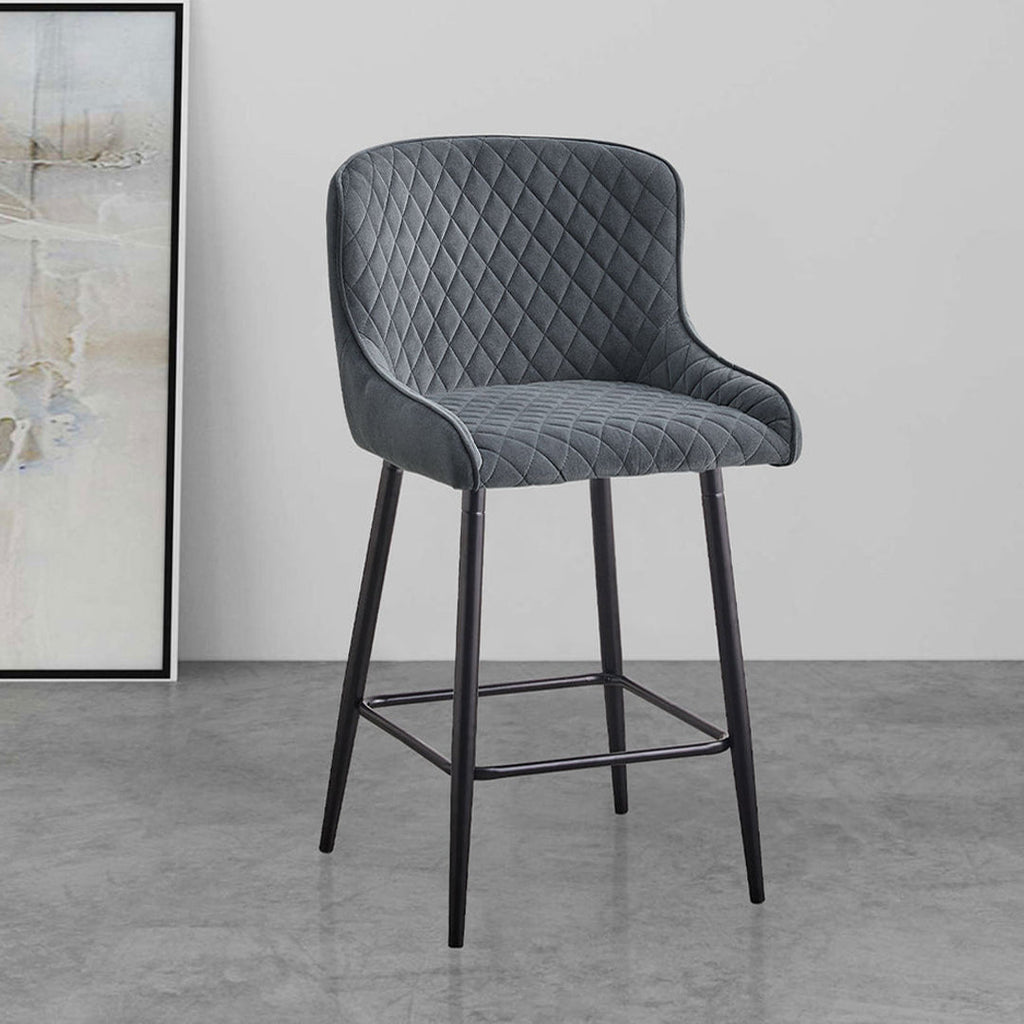 Dundas Velvet Bar Stools [65cm] [Set of 2]-1