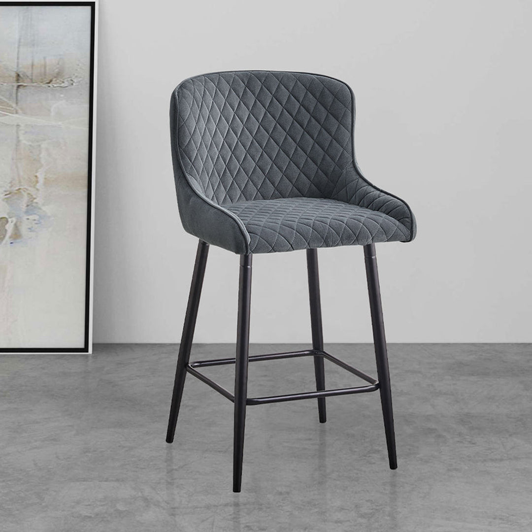 Dundas Velvet Bar Stools [65cm] [Set of 2]-1