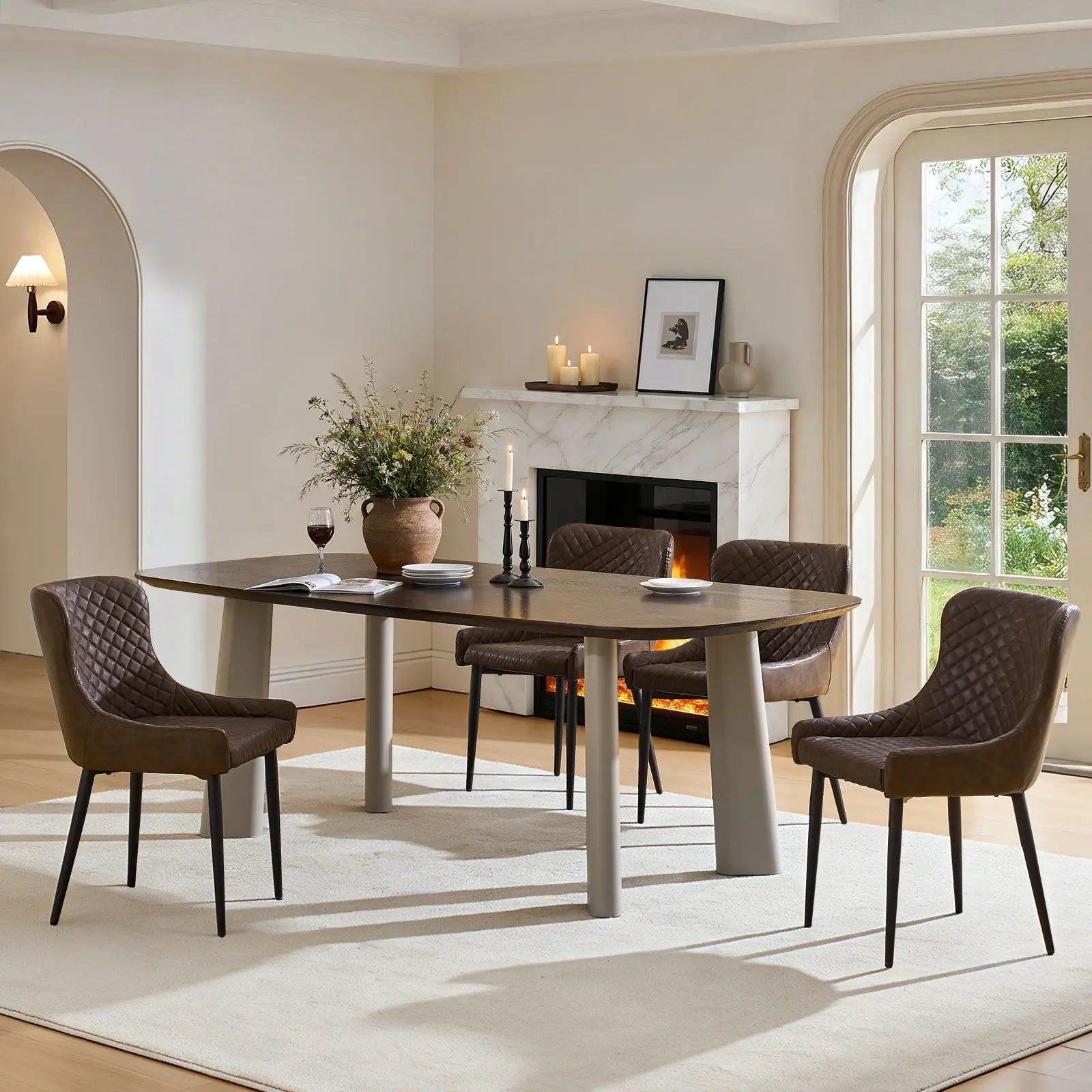 Dundas Faux Leather Dining Chair-7
