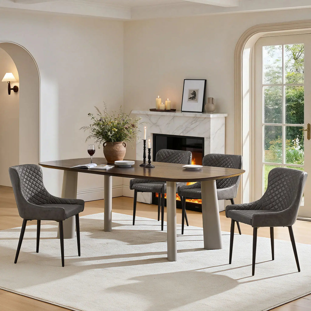 Dundas Faux Leather Dining Chair-4