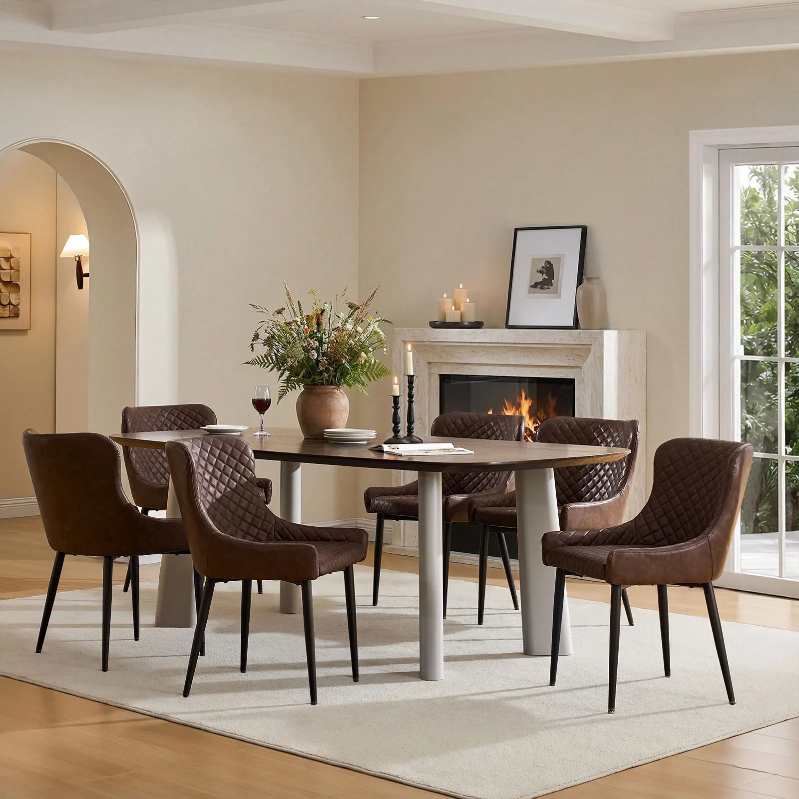 Dundas Faux Leather Dining Chair-8