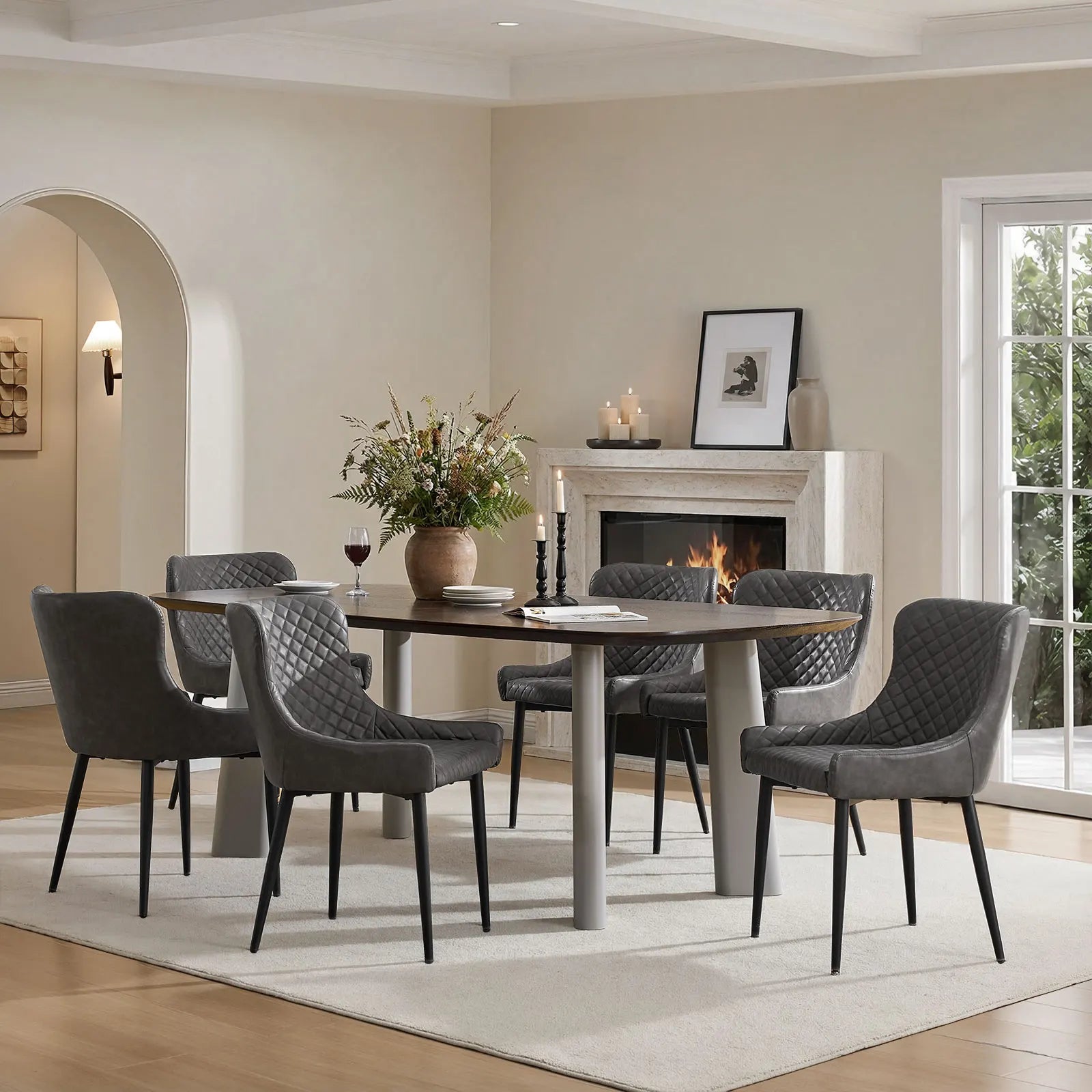 Dundas Faux Leather Dining Chair-5